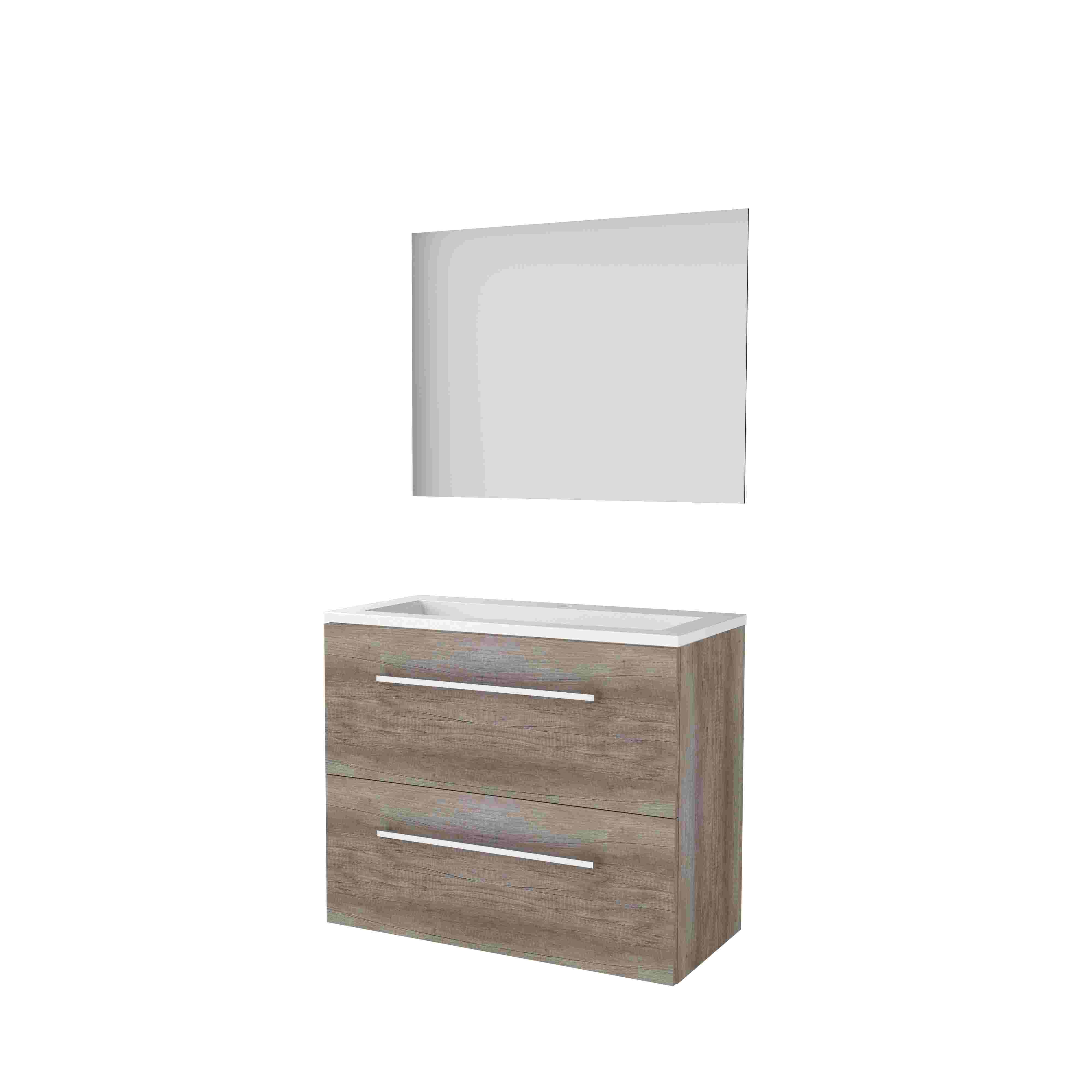 Basic Ultimate 39 onderk. m. gr. incl. 2 la + Acryl wast. incl. 1 krgt. incl. spg. m. LED ind. o+b B800xD390 Scotch Oak / 1813911