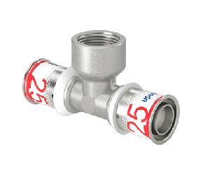 Uponor S Press Plus pers t stuk binnendraad 25x3/4x25 1070599
