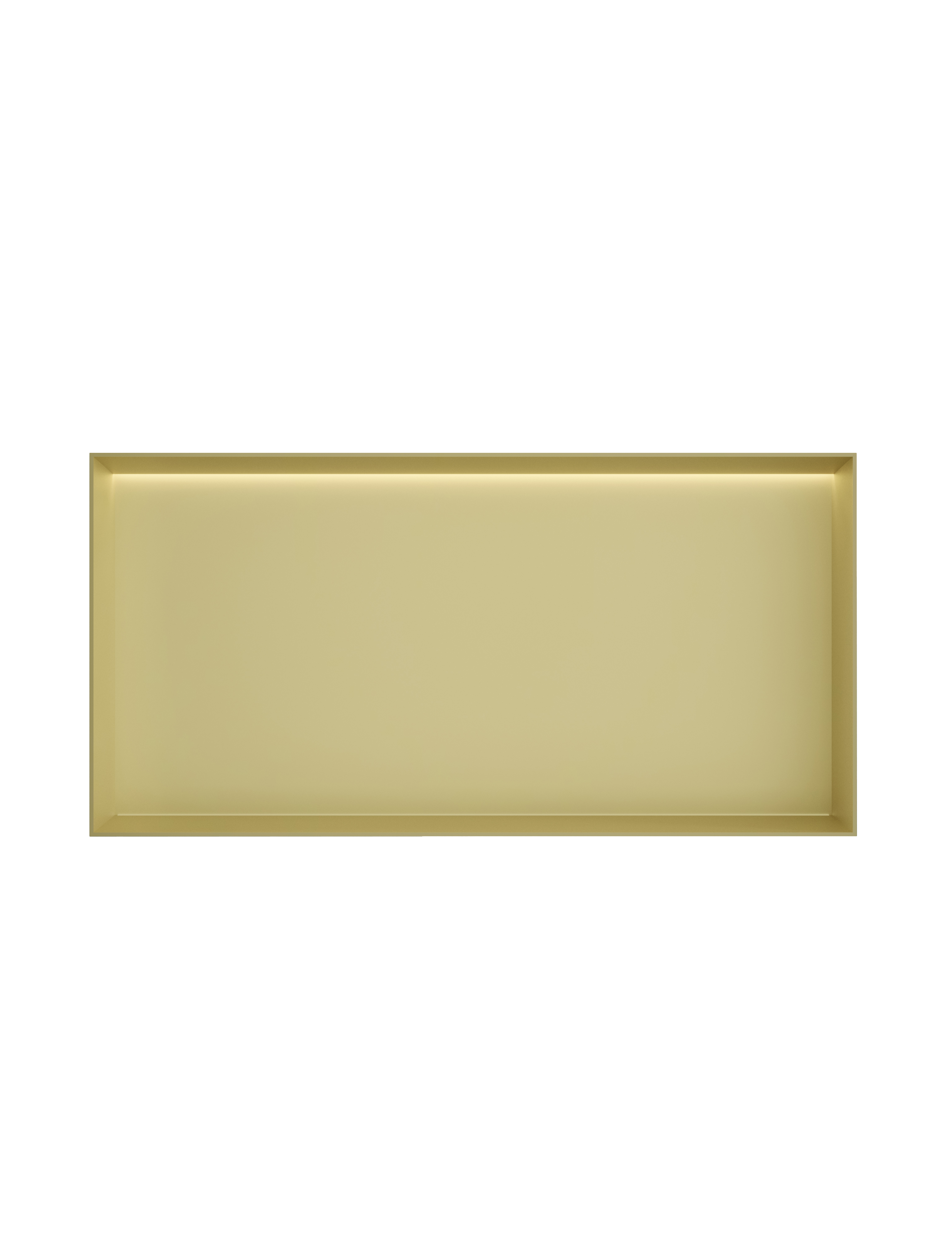 Hotbath More inbouwbox of inbouwnis 30x60x10cm frameless + LED BOX060FLBBP Geborsteld messing PVD