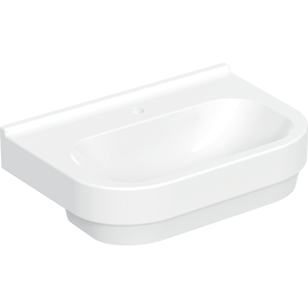 Geberit 300 Basic wastafel compact 60x40cm m.krgt. z.overl. S8301910000G wit