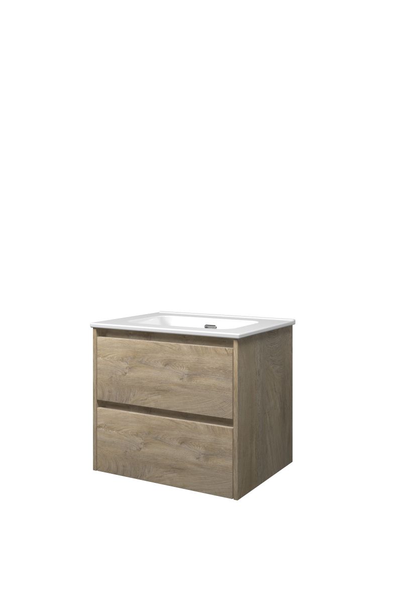 Proline set porselein Elegant wast. z. krgt. en onderk. sym. TGWB600RO Raw oak/Glans wit H540xB600xD460