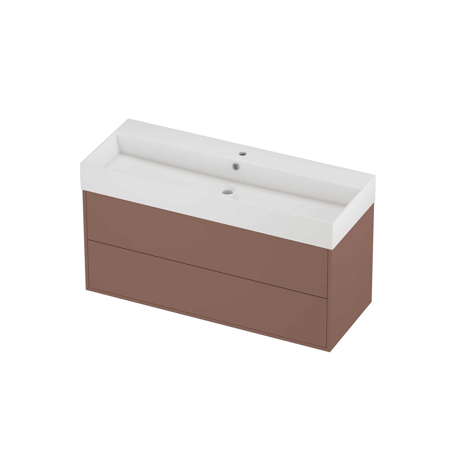 Proline Set porselein Loft wast. met 1 krgt. en onderk. tbv gr. 2 la sym. in kader ZGWF1201BB Glans wit/Beauty blush 120x46x65