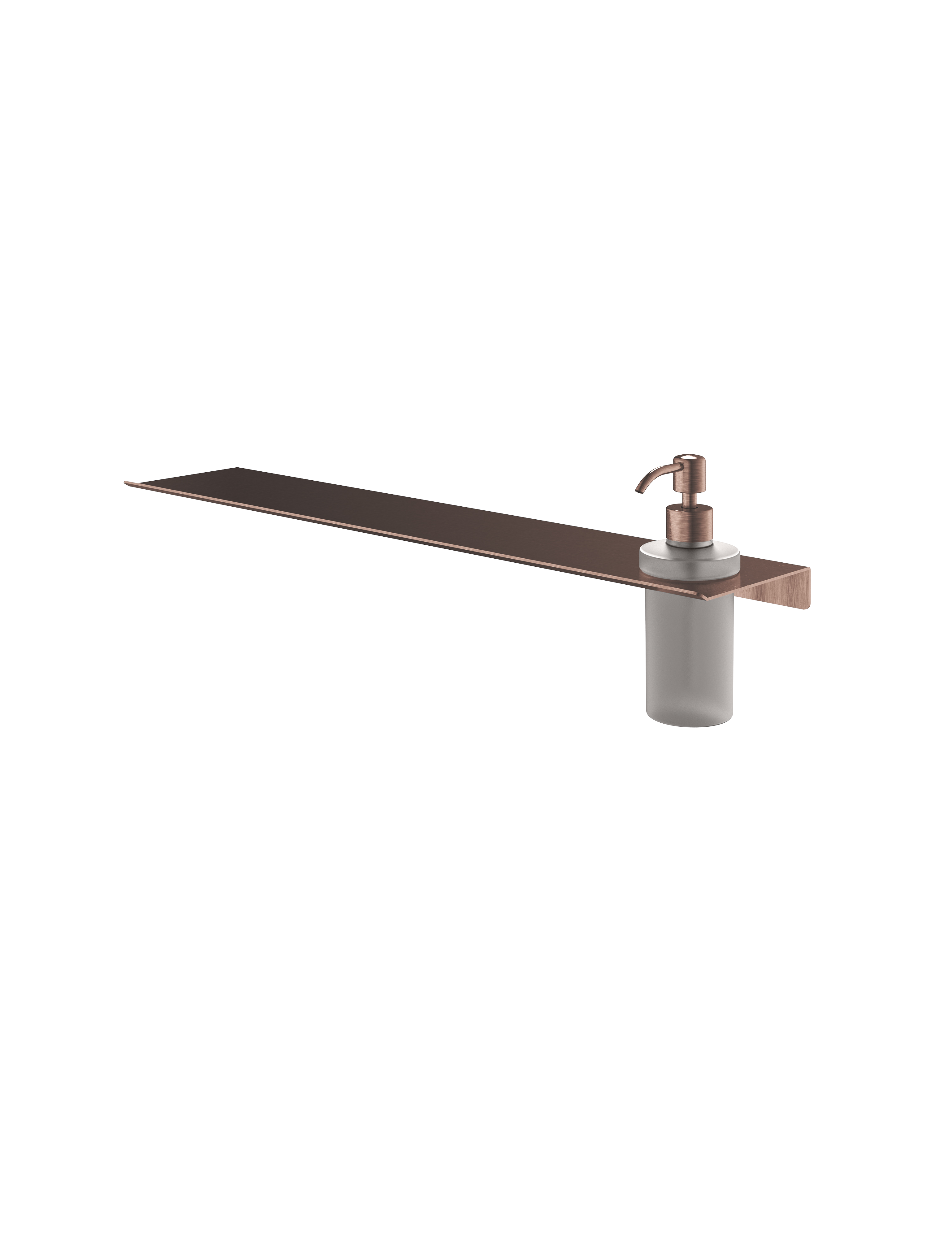 Hotbath More zeepdispenser glas voor planchet serie SHA09BCP Geborsteld koper PVD