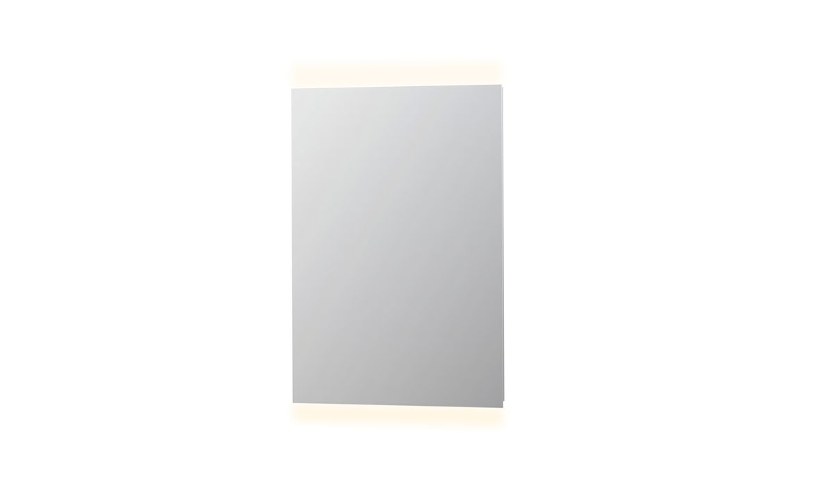 INK SP4 spiegel op alu kader met LED verl. onder/boven en sensor schak. 8407900 Alu H800xB600xD40