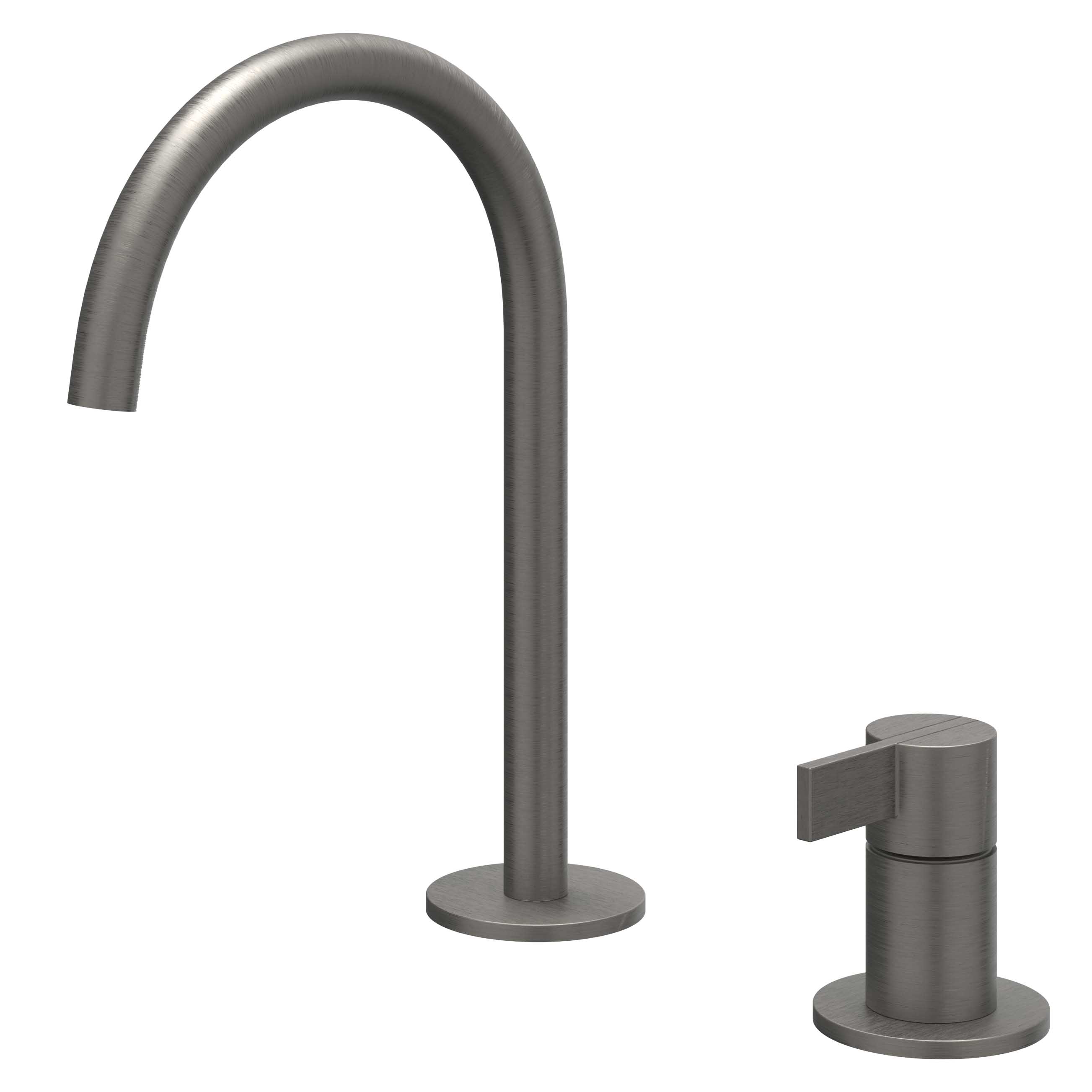 IVY Pact Wastafelmengkraan 2-gats bladmontage met uitloop coldstart 6101306 gebr. metal black PVD