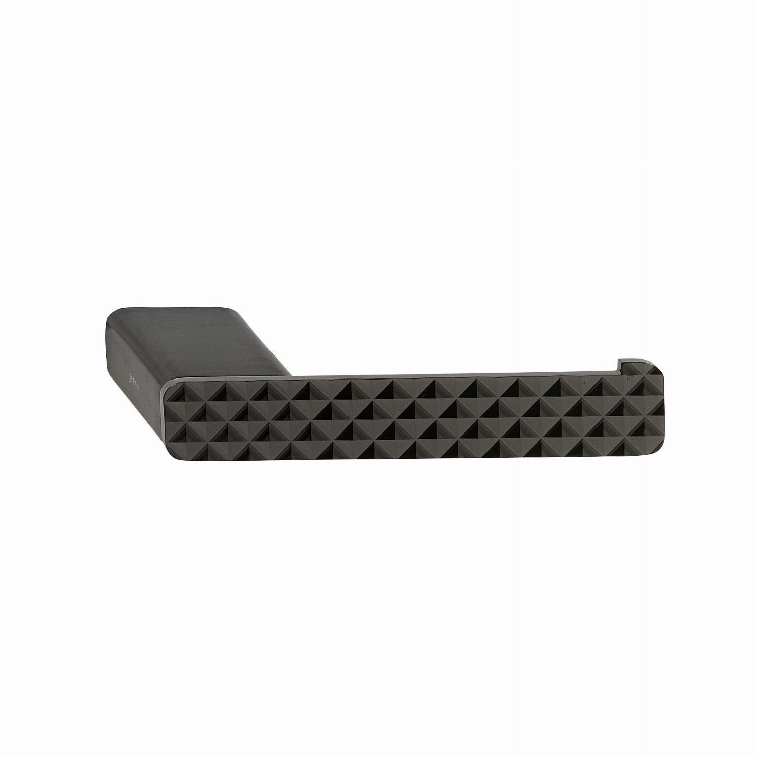 Geesa Shift toiletrolhouder zonder klep met diamantpatroon (rechts) 919909-09-R-91 geborsteld metaal zwart