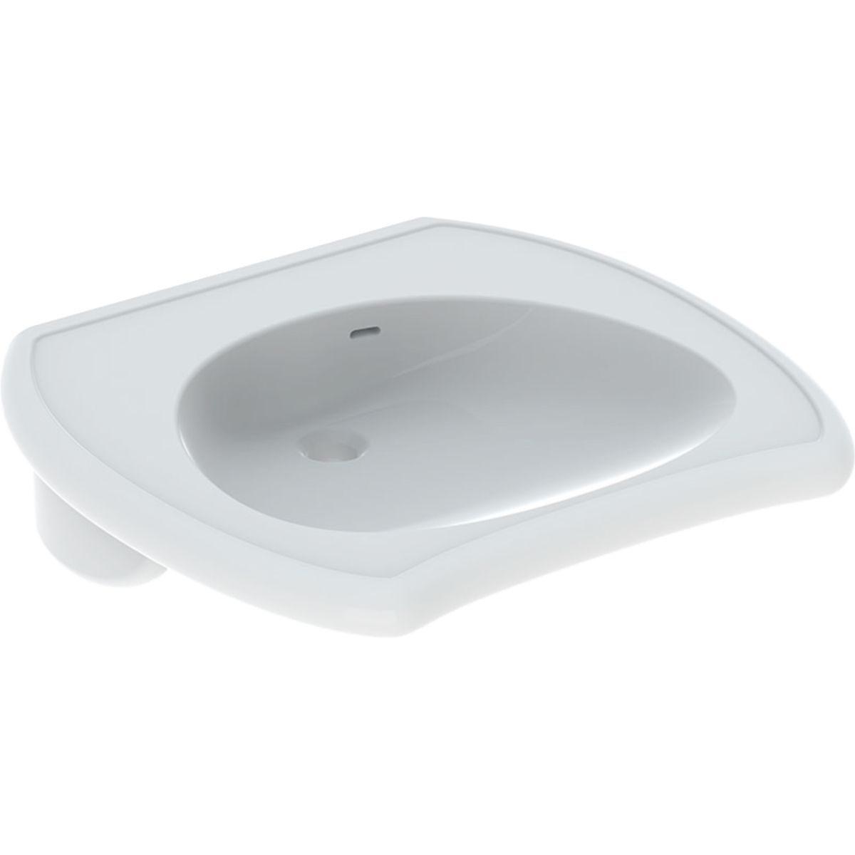 Geberit 300 Comfort Vitalis Miva wastafel 65x60cm m.krgt. m.overl. S8310800001G Wit Tect