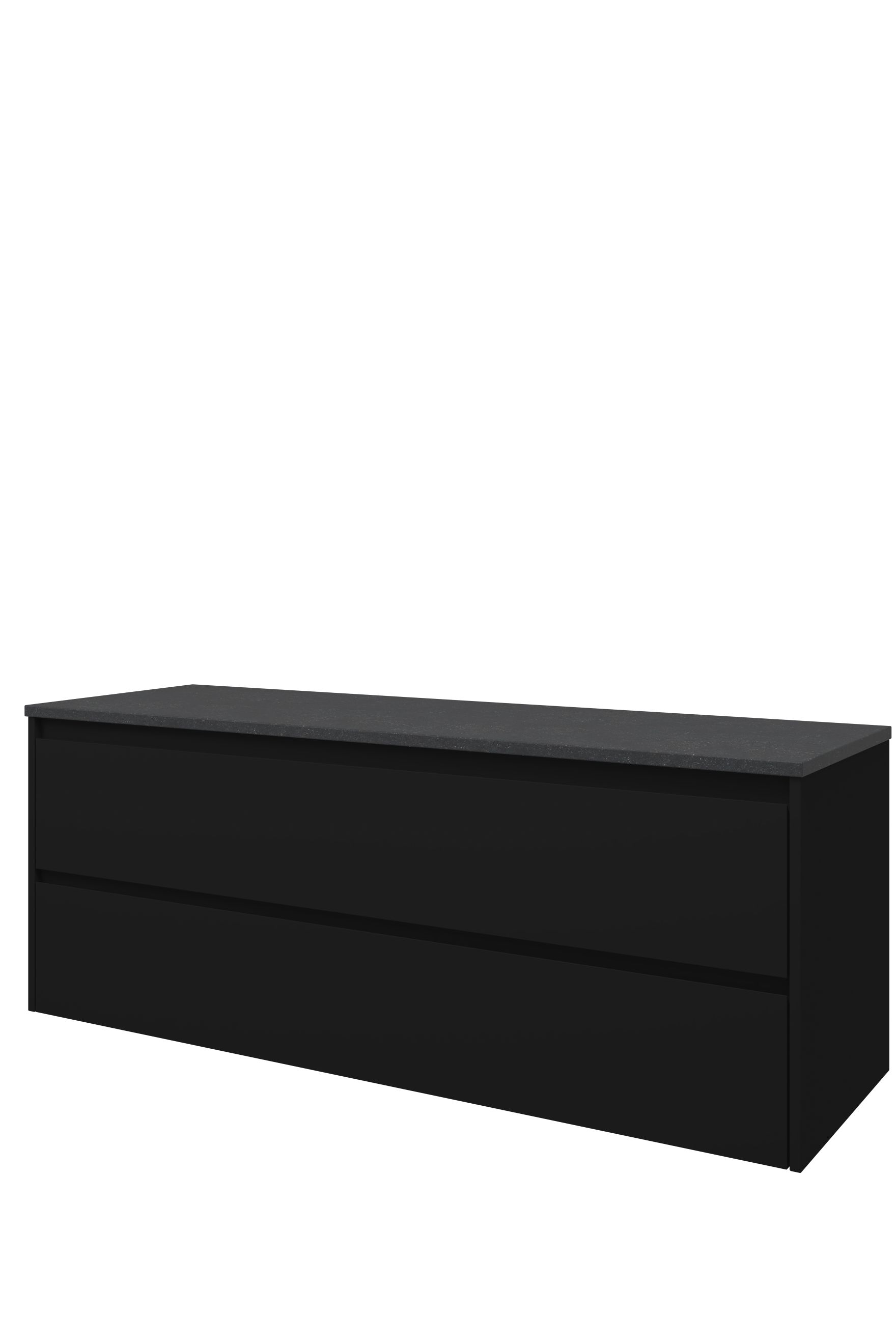 Proline Top afdekplaat hardsteen onderk. symm. H540xB1400xD460 Mat zwart/Blue stone / 1817986