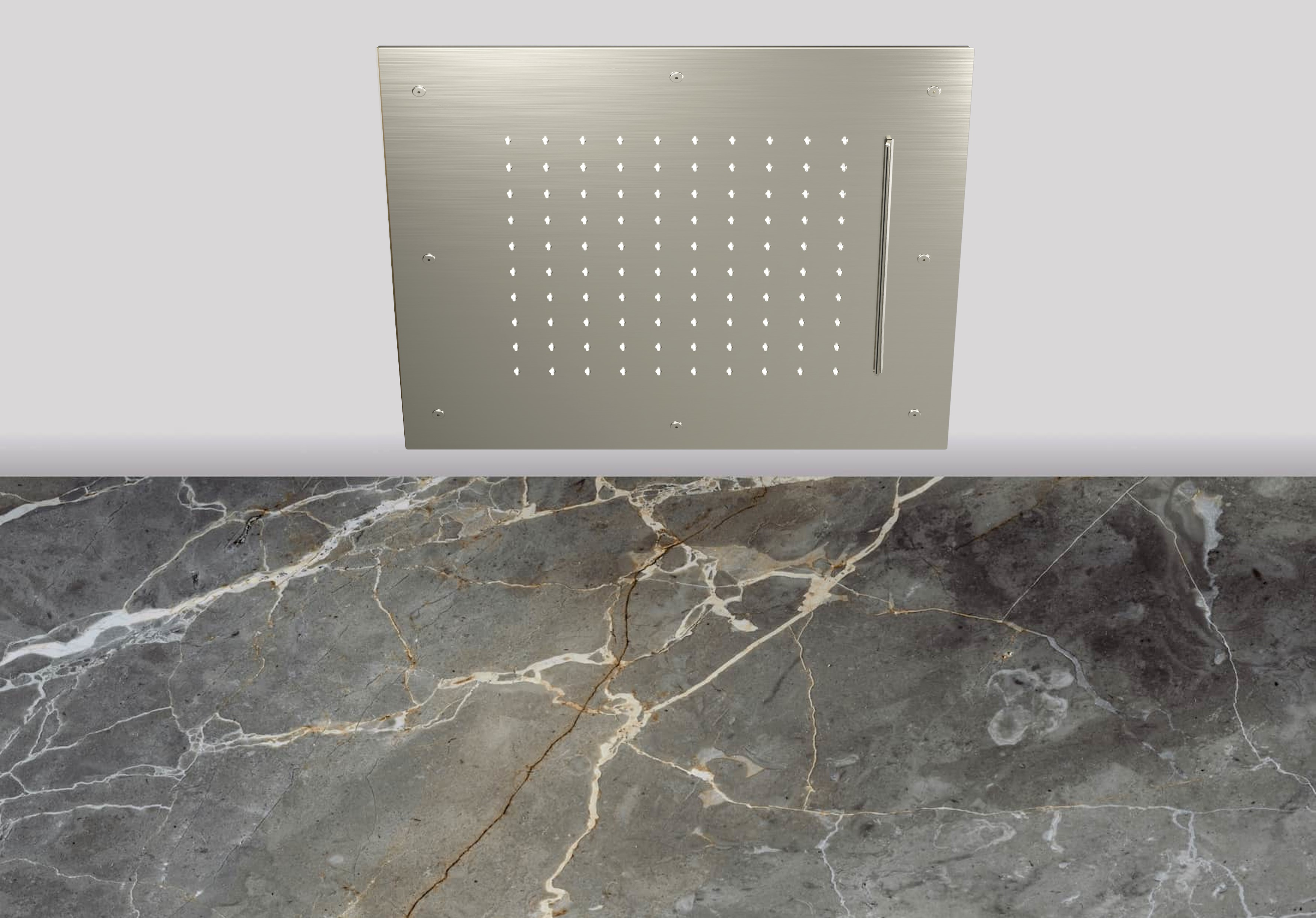 Lagoo Nesso Hoofddouche Showerlicious 430 x 430 m. regen cascade N8233BN Brushed Nickel