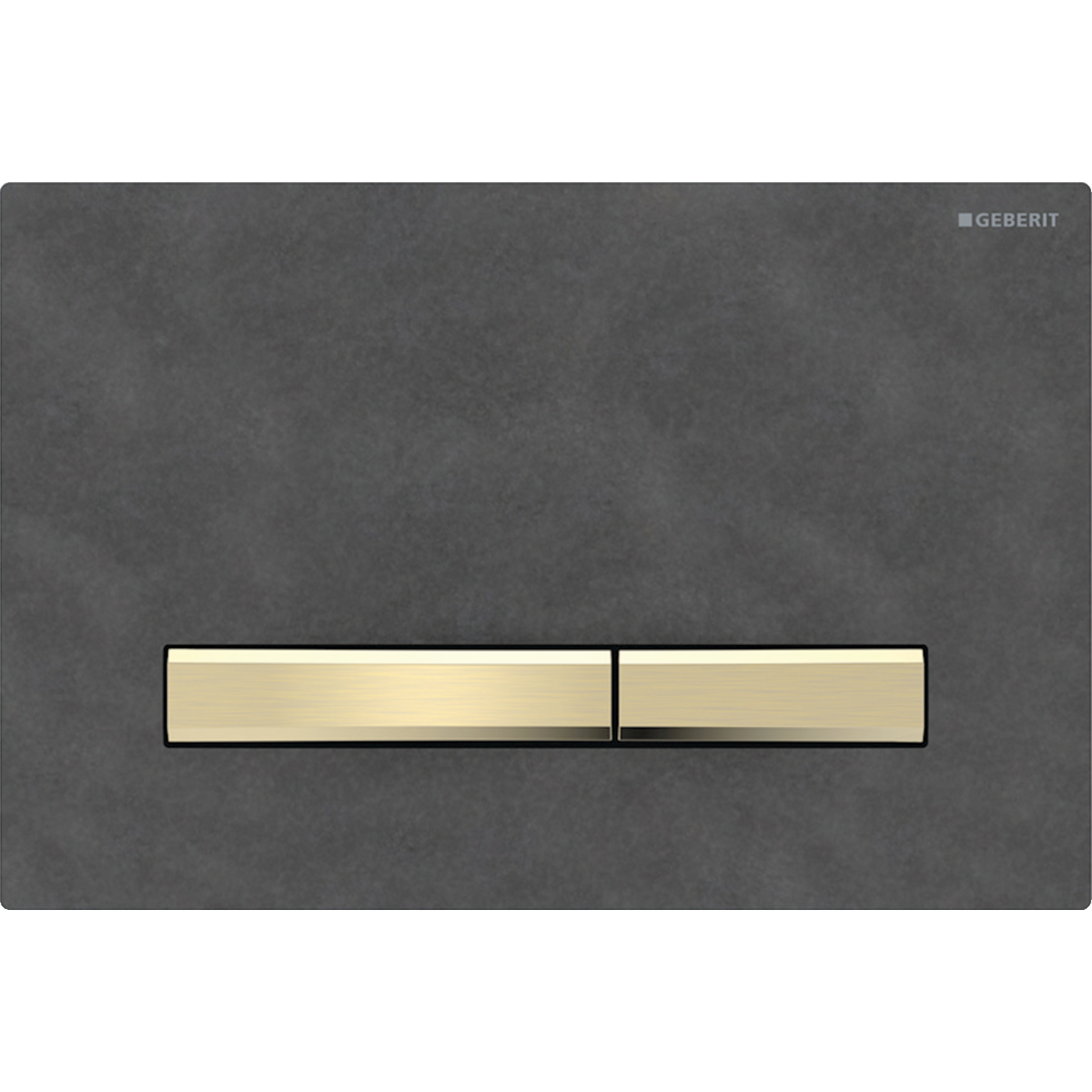 Geberit Sigma50 bedieningsplaat 2- toets square messing - Mustang leisteen 115.672.JM.2
