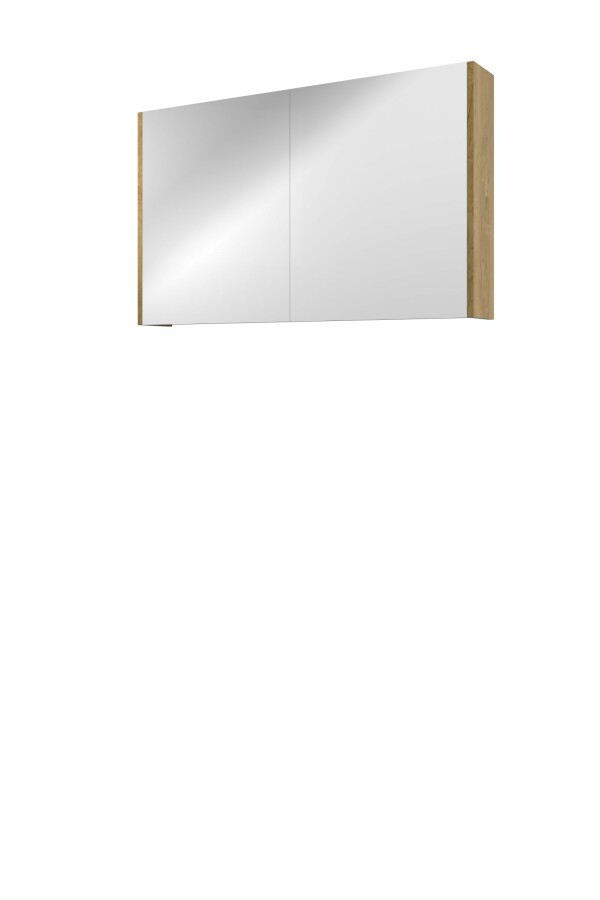Proline spiegelkast Comfort met spiegel op plaat aan binnenzijde 2 deuren 1808652 Ideal oak H600xB1000xD140