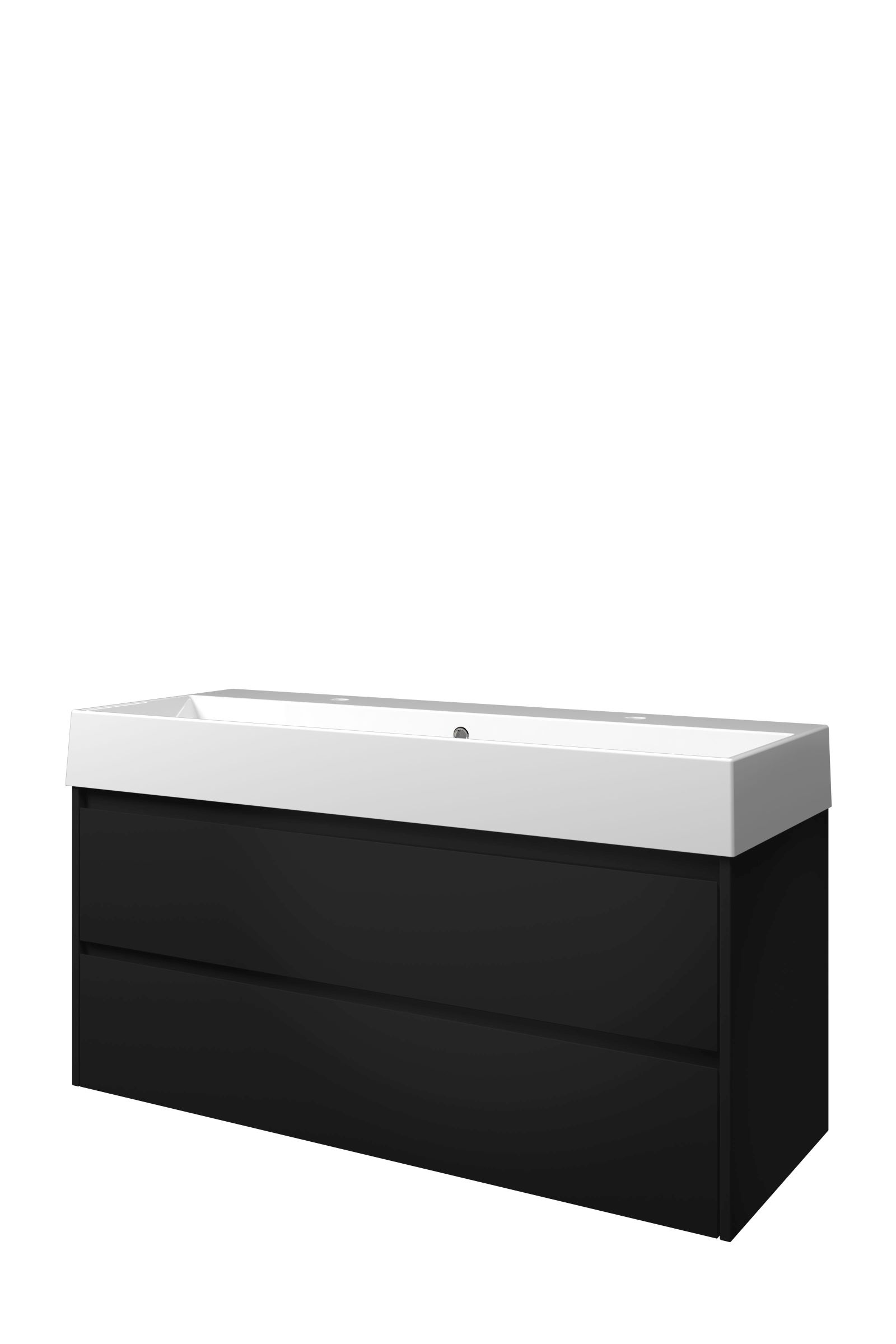 Proline set porselein Loft wast. met 2 krgt. en onderk. sym. 1815496 Mat zwart/Glans wit H620xB1200xD460