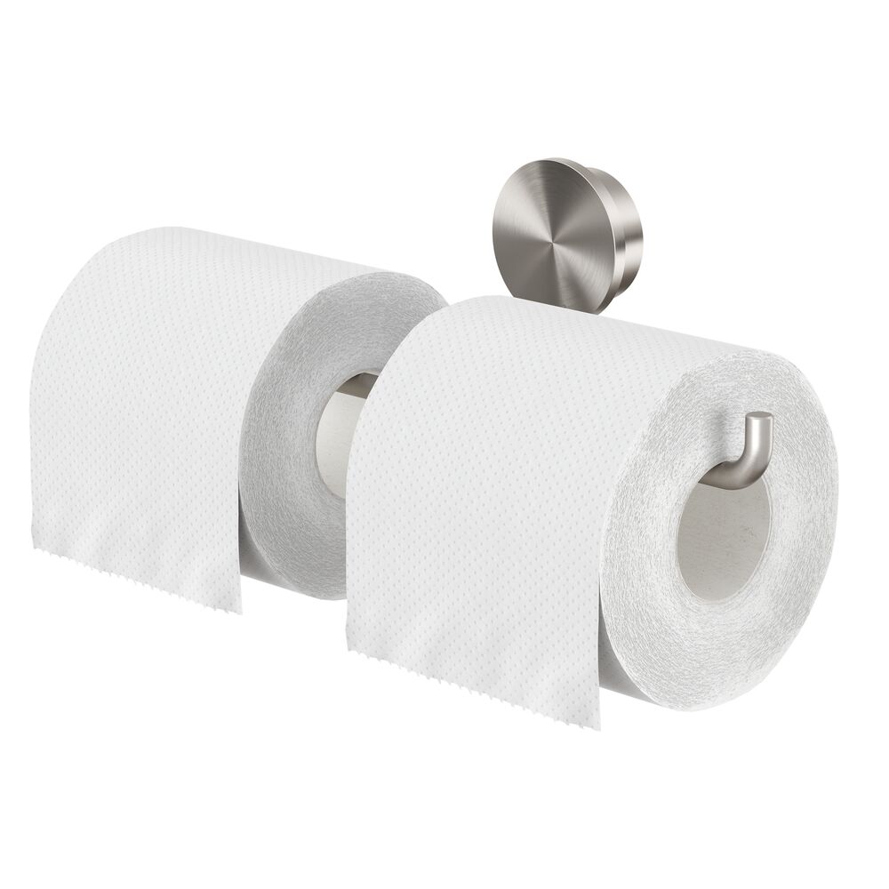 Geesa Opal toiletrolhouder dubbel 917218-05 geborsteld rvs