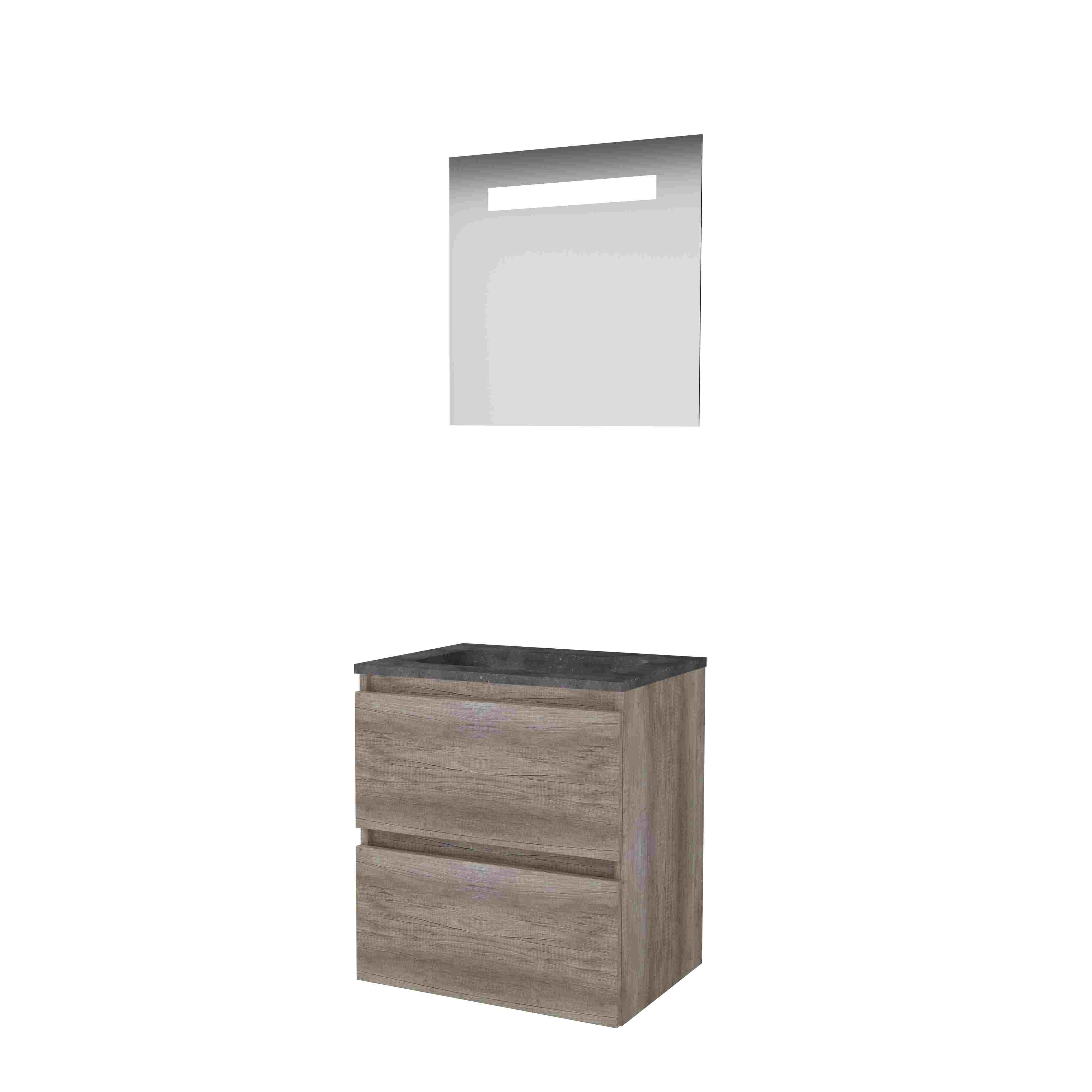 Basic Econom. 46 onderk. GL incl. 2 la + hardst. wast. z. krgt. incl. spg. m. geint. Led B600xD460 Scotch Oak / 1813062