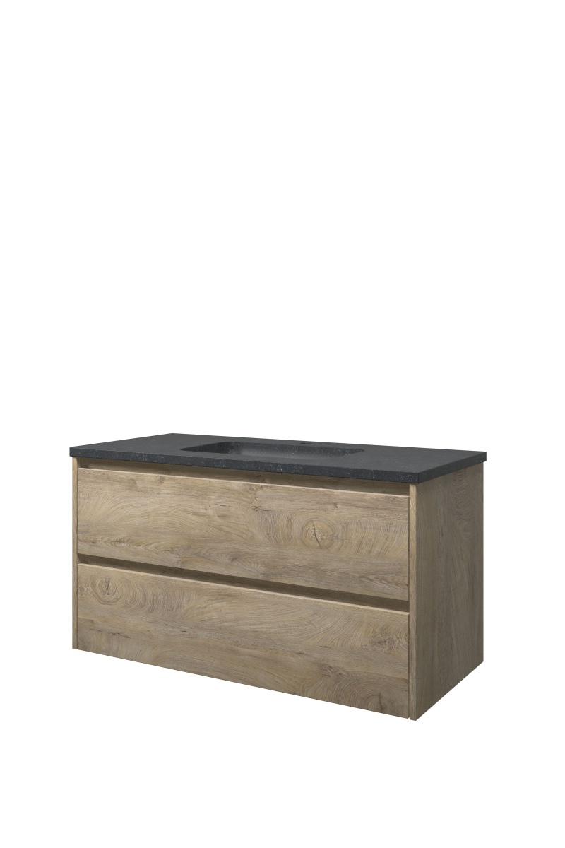 Proline set hardsteen Elegant wast. met 1 krgt. en onderk. sym. 1815751 Raw oak/Blue stone H545xB1000xD460