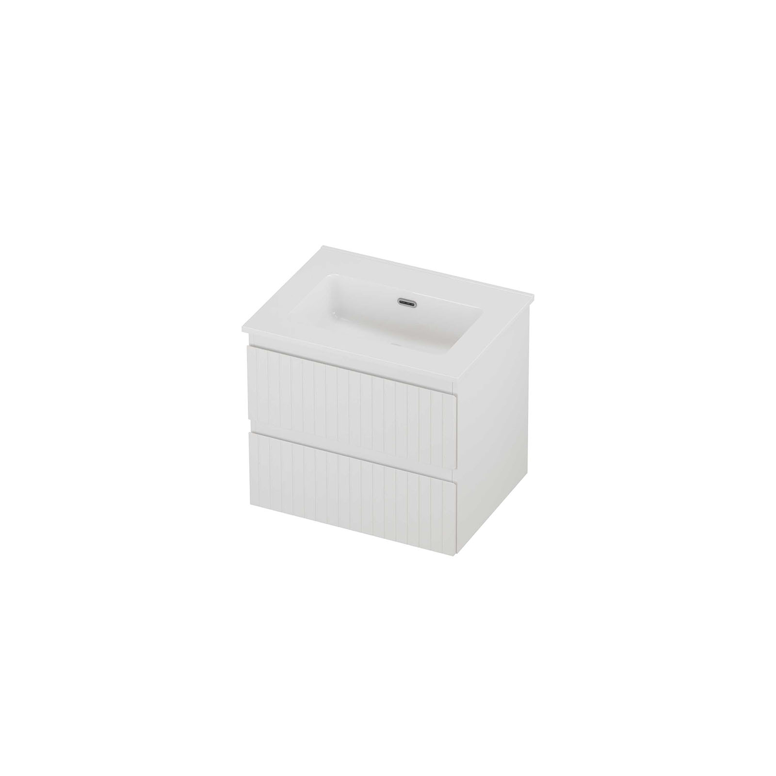 Proline Set porselein Elegant wast. z. krgt. en onderkast sym. gefr. TGWD600MW Mat wit/Glans wit 600x460x540