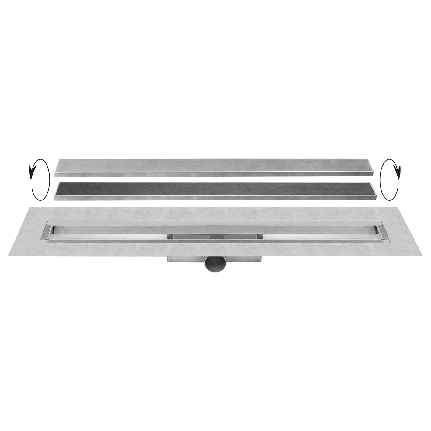 Easy Drain Compact TAF Wall 120 cm zero / tegel EDCOMTAFW1200-30
