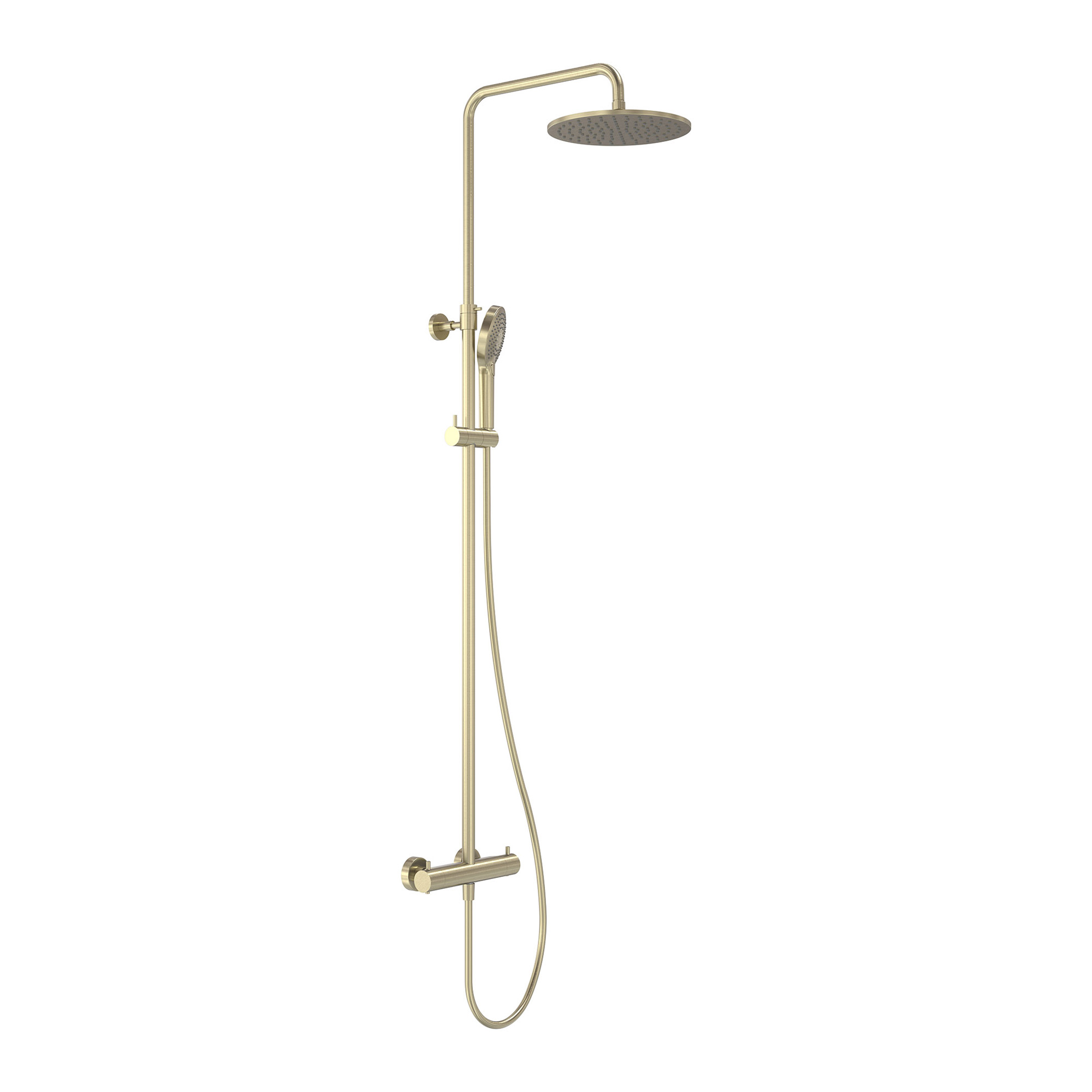 MAY Thermostatische regendoucheset opbouw 6801104 Geborsteld mat goud PVD