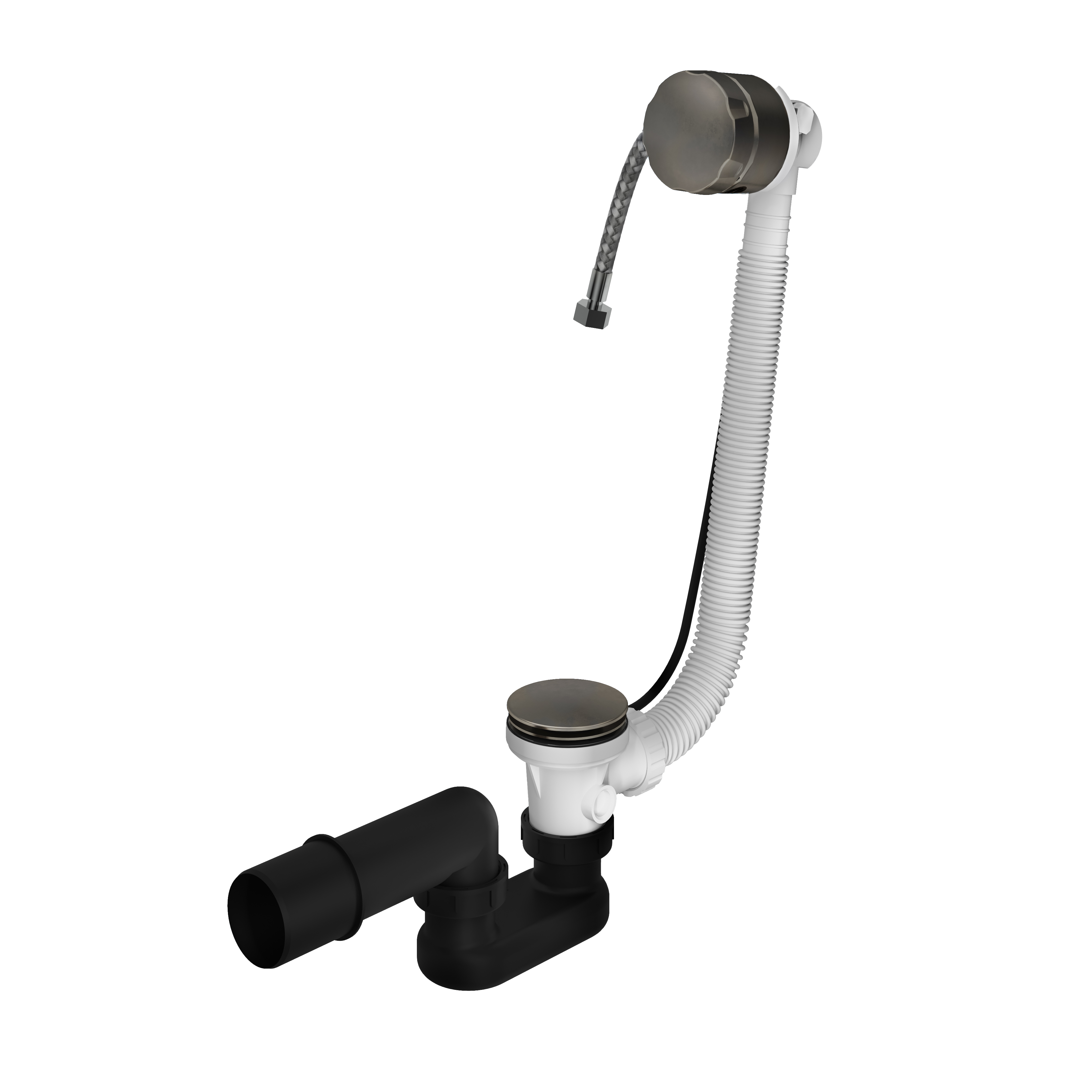 Hotbath Mate badoverloop-vulcombinatie P033BGP Geborsteld gunmetal PVD