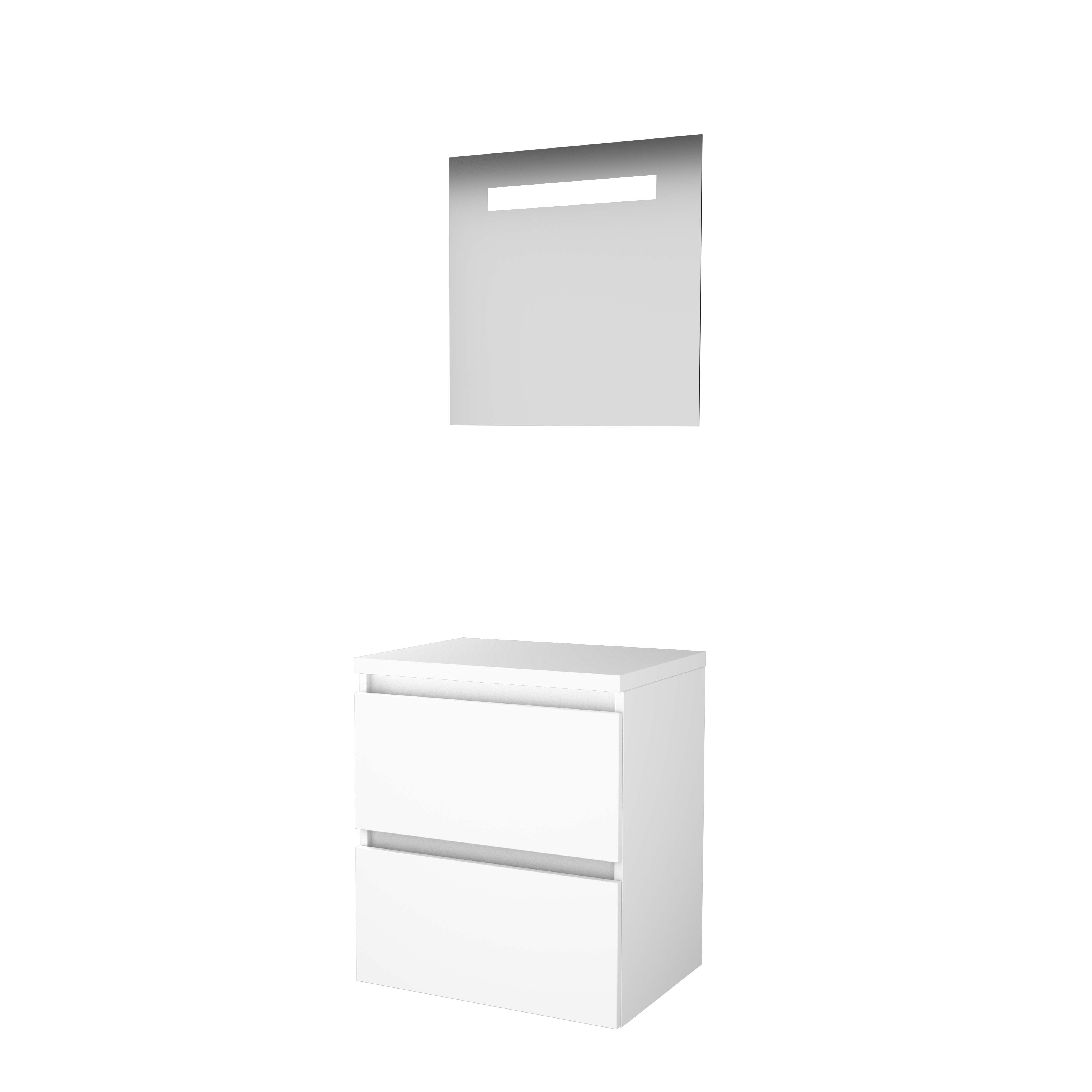 Basic Econom. 46 onderk. GL incl. 2 la + afdekplaat incl. spg. m. geint. Led B600xD460 Ice White / 1813459