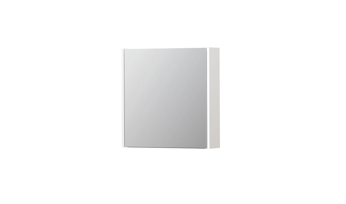 INK SPK1 spiegelkast m. 1 dubbelzijdige spiegeldeur en stop/schak. 1110456 Hoogglans wit H600xB600xD140