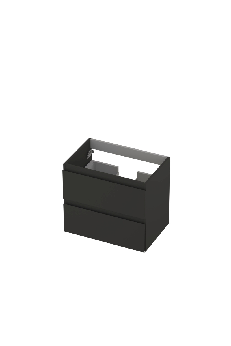 INK onderk. 2 laden greepl. gelakt 1241001 Mat antraciet H520xB600xD400