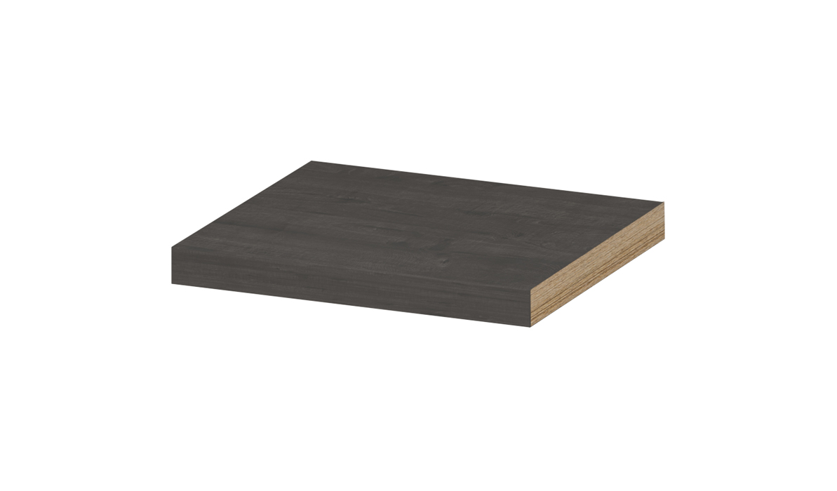 INK wandplank in dekor dikte 35mm voorzijde afgekant tbv nis 1258891 Oergrijs H35xB400xD350