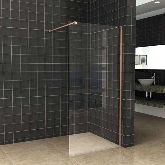 Luca glasdeel vaste wand 120x210cm 8mm dik helder glas incl. coating LUGN120