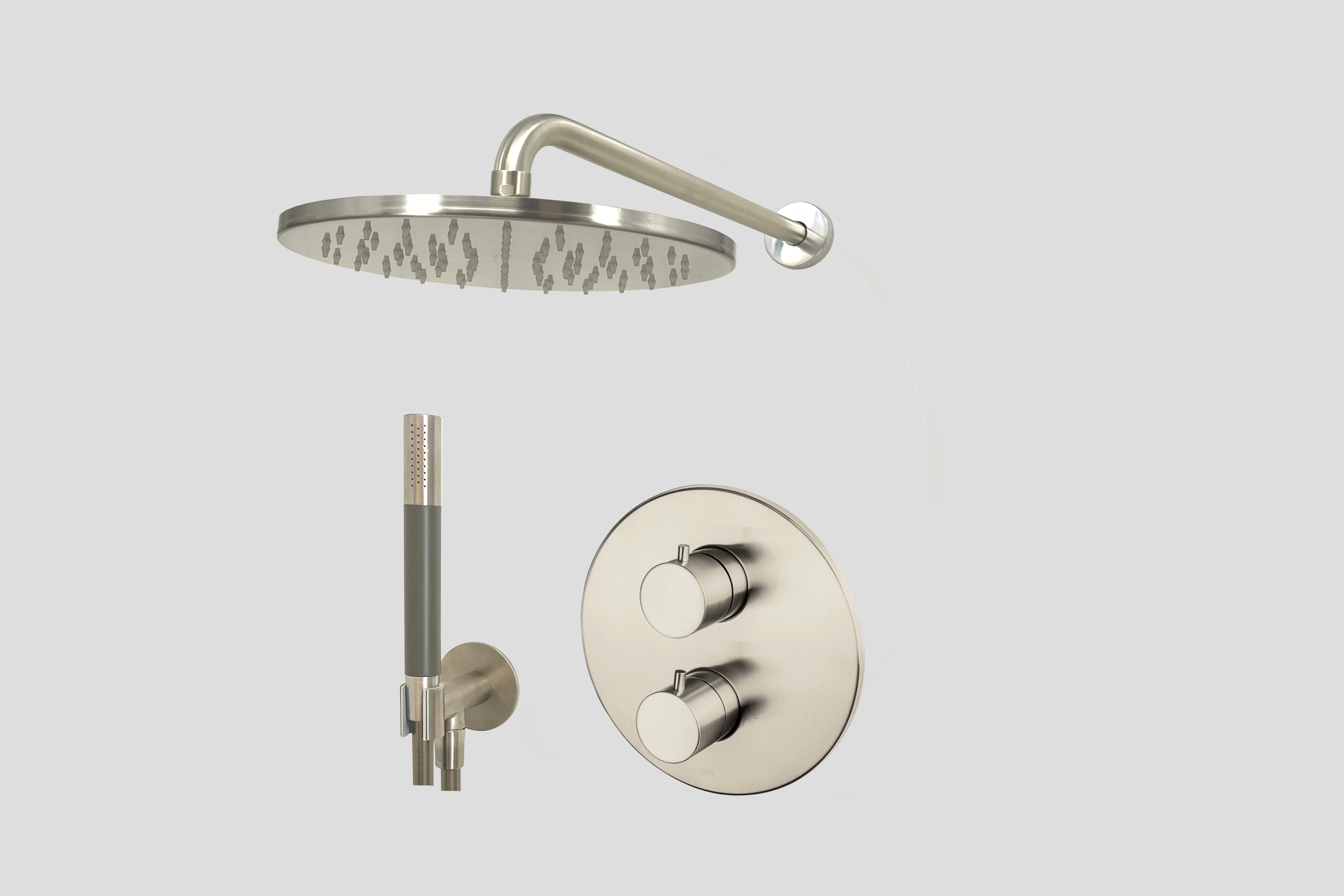 Lagoo Garda Lagoo Voordeel Set: thermostatische douche set m. 2-weg stop/omstel LVS1CH Chrome