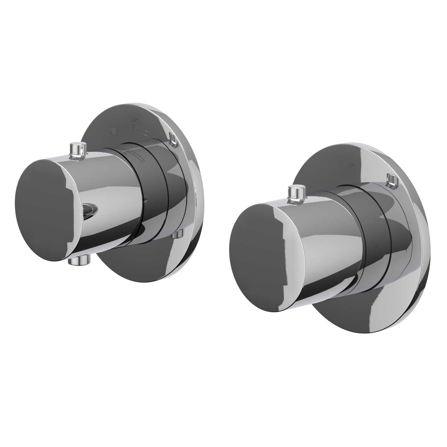 IVY Bond Afbouw inbouwtherm. m/2-weg stop-omstel symmetry 6201361 Chroom