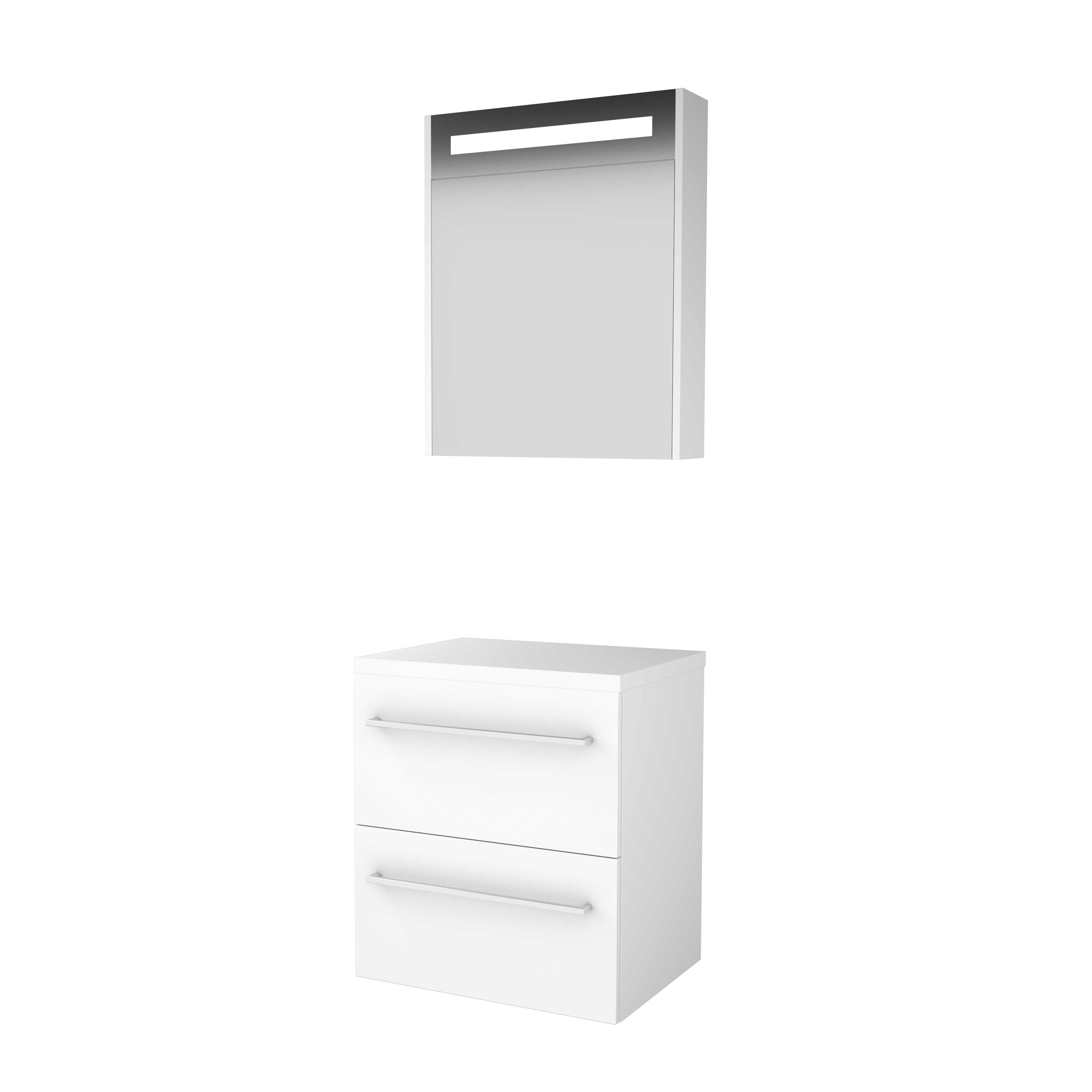 Basic Prem. 46 onderk. m. gr. incl. 2 la + afdekplaat incl. sp.kast m. geint. Led B600xD460 Ice White / 1813657