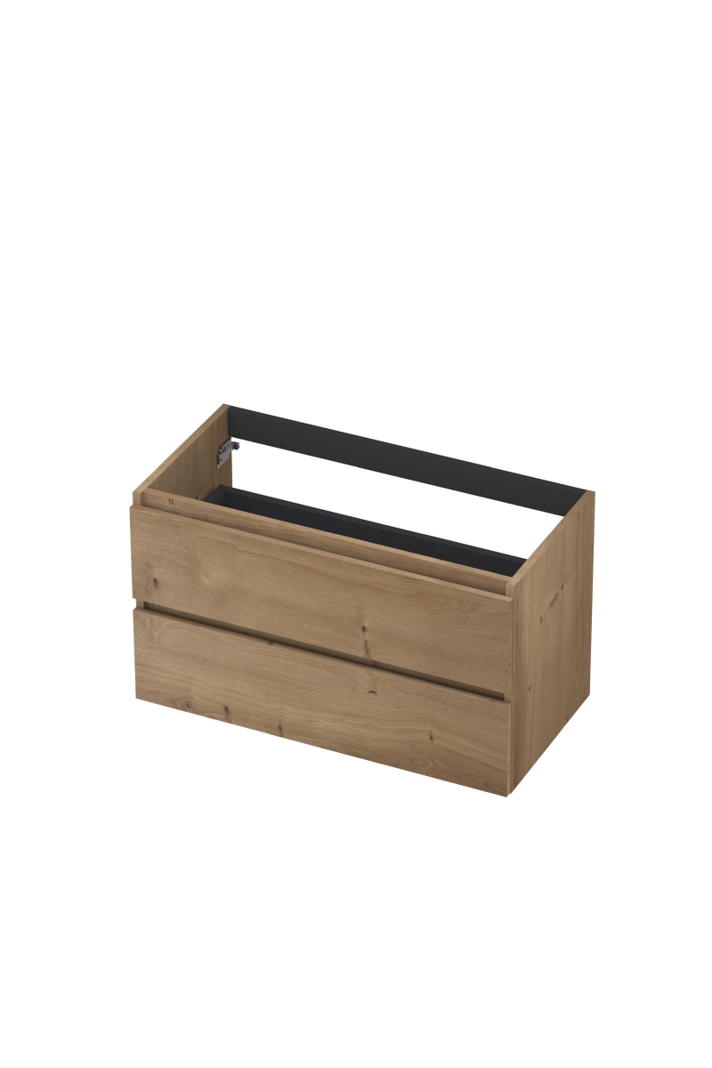 INK Fineer onderkast 2L gr.loos houten keerlijst fineer 1221432 Ash grey H520xB900xD450