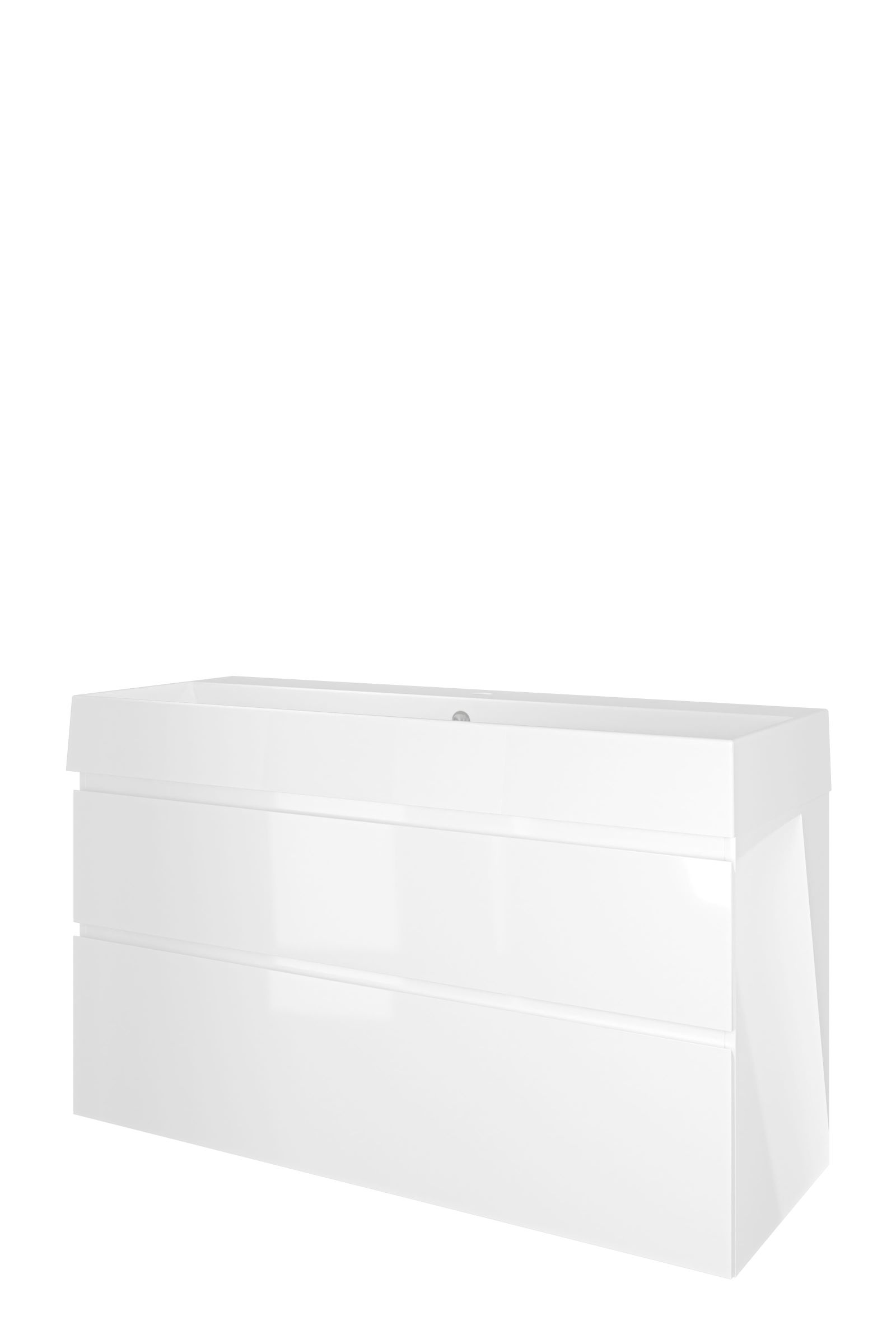 Proline set porselein Loft wast. met 1 krgt. en onderk. a-sym. ZGWC1201GW Glans wit/Glans wit H700xB1200xD460