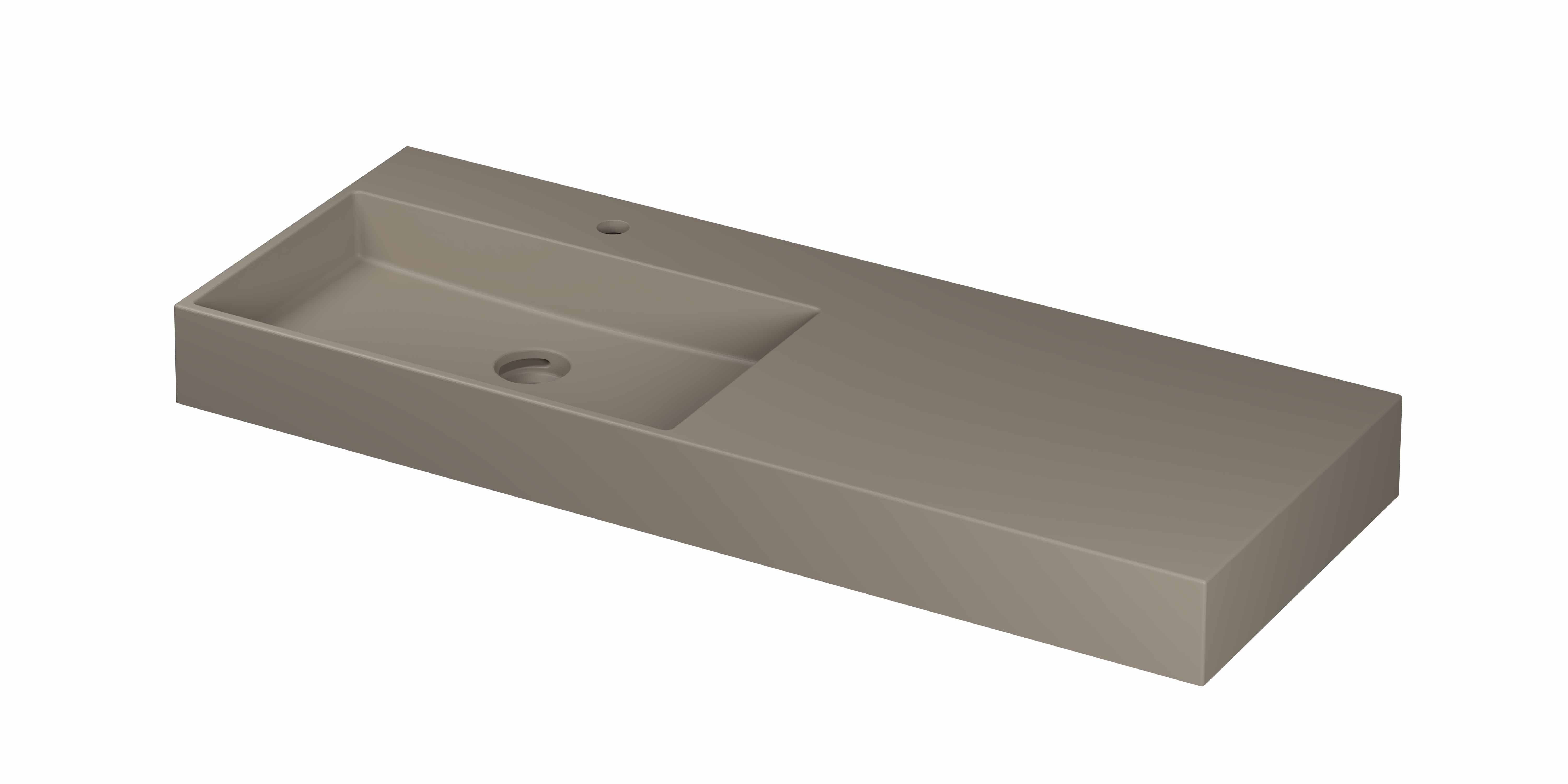 INK United wast. porselein links met 1 krgt. incl. keram. click plug en verb. overl. syst. 0206453 Mat basento 1200x450x110