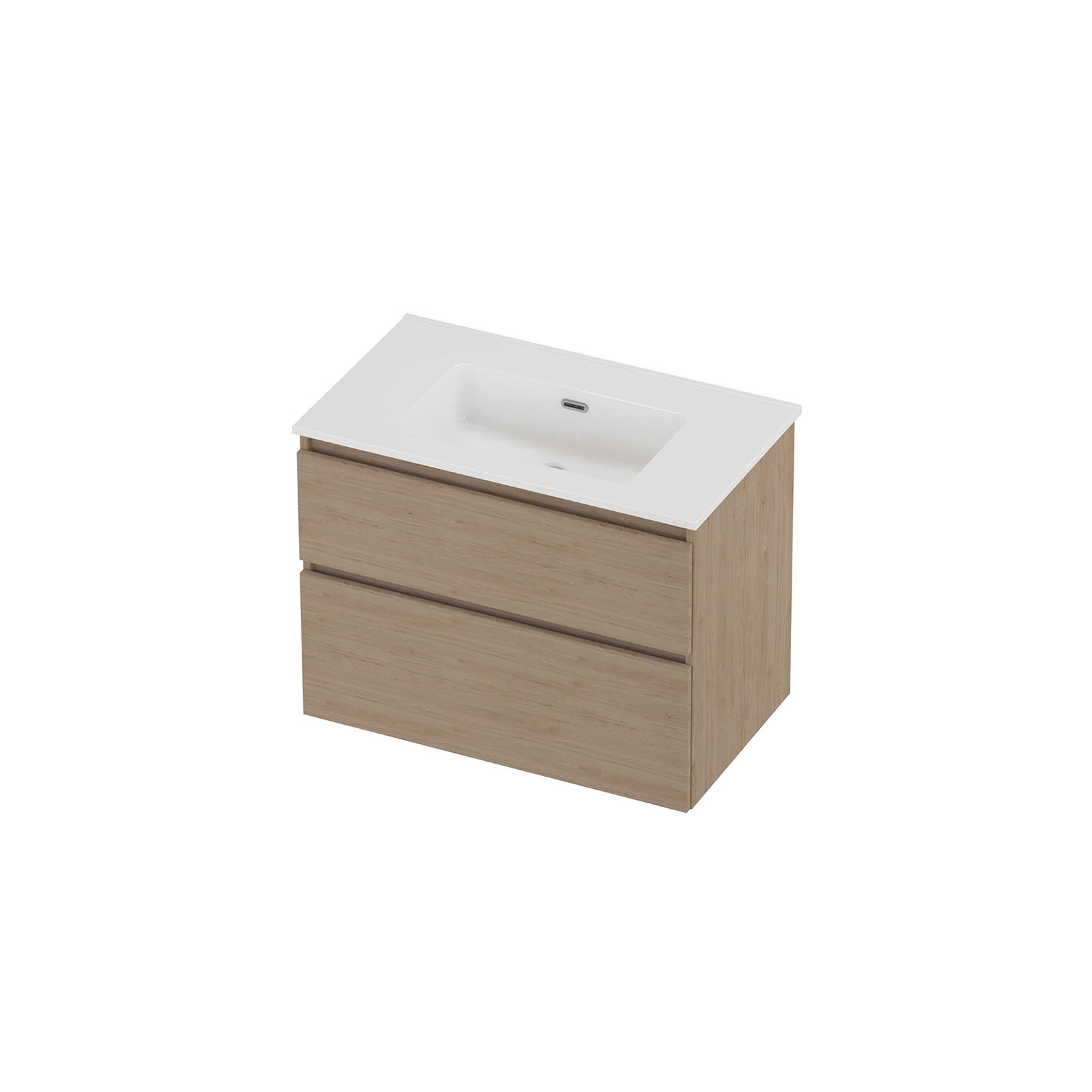 Proline set porselein Elegant wast. z. krgt. en onderk. a-sym. TGWC800IO Ideal oak/Glans wit H620xB800xD460