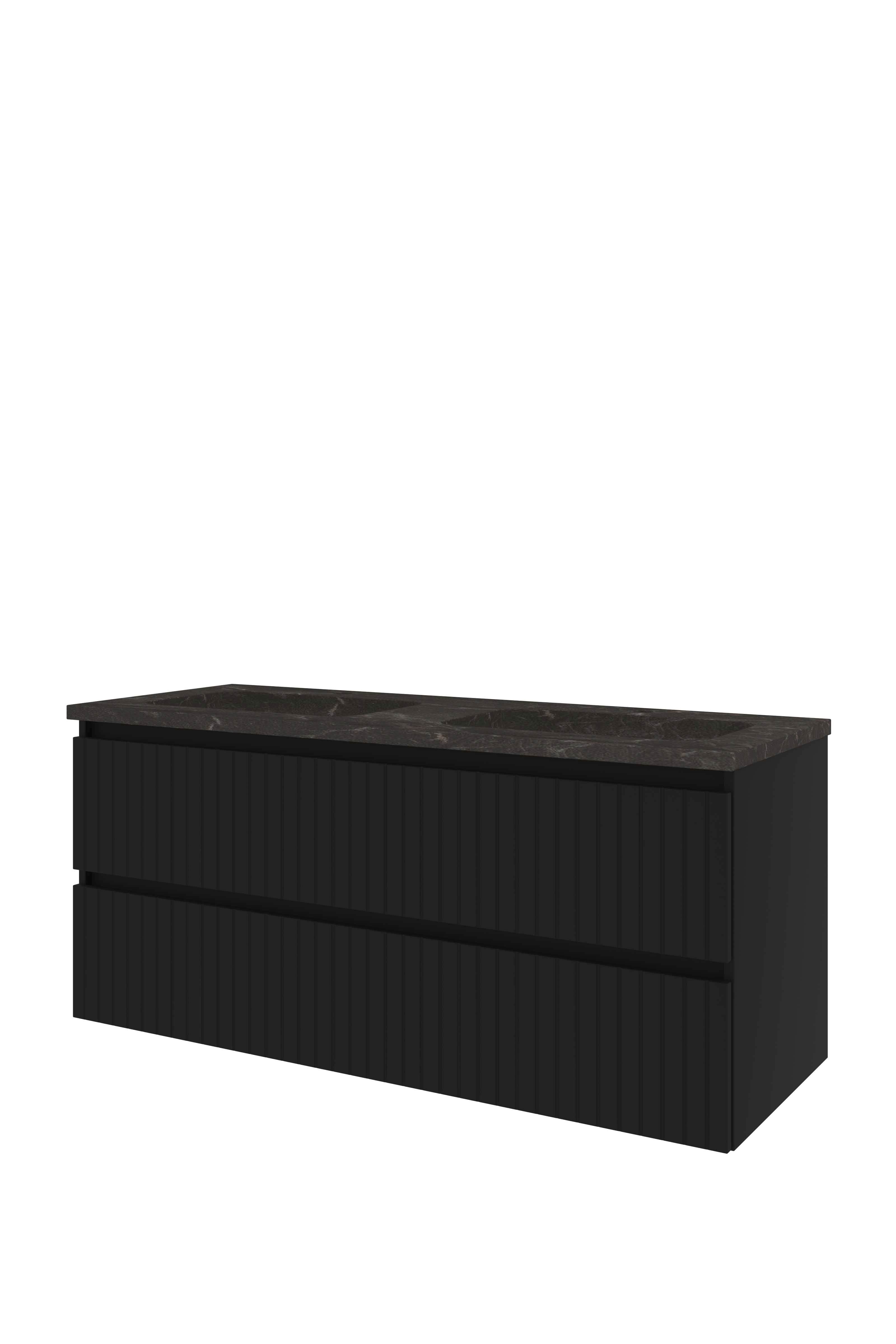 Proline Set hardsteen Elegant wast. met 2 kr.gaten en onderkast sym. gefr. 1818336 Mat zwart/Blue stone 1200x460x545