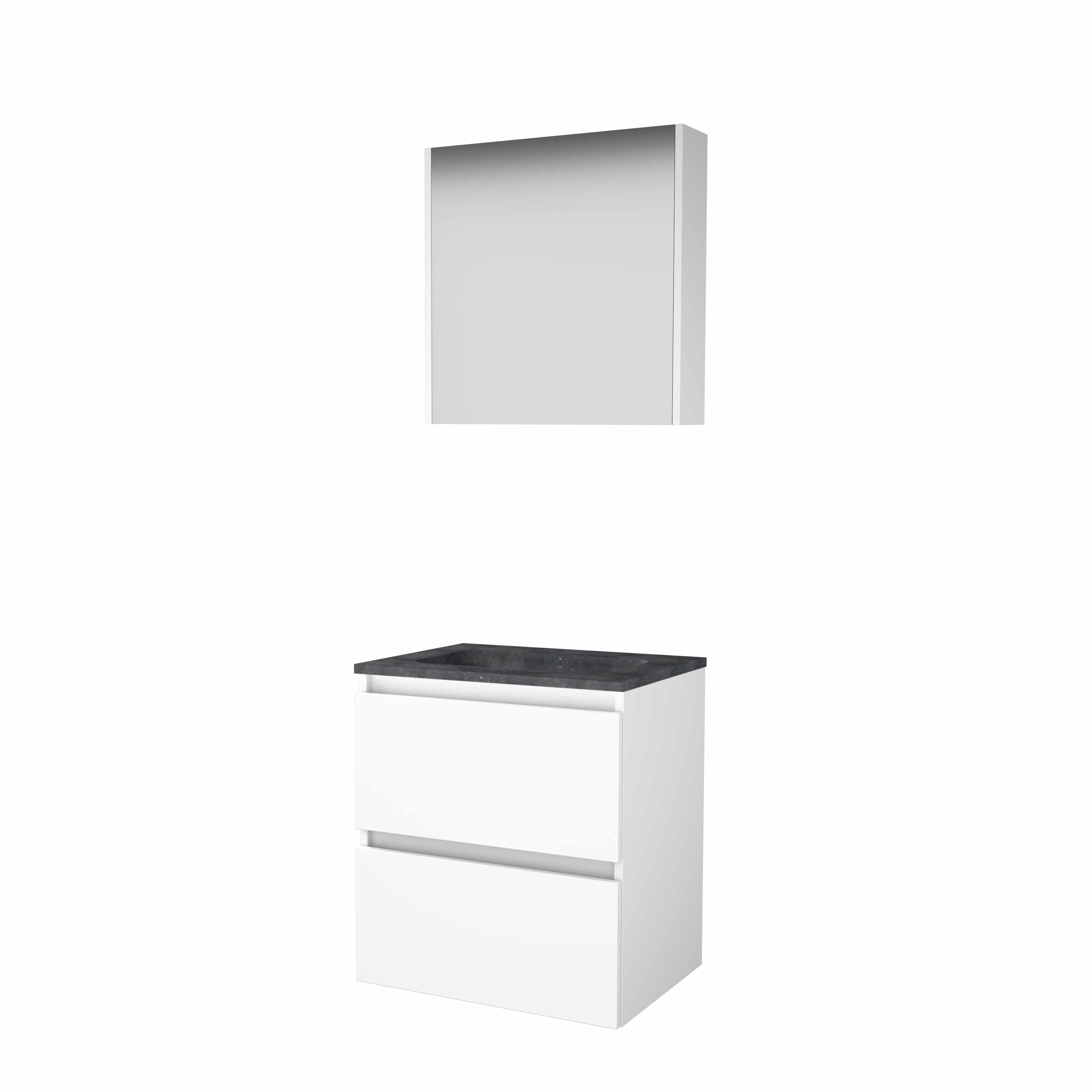 Basic Comfort 46 onderk. GL incl. 2 la + hardst. wast. z. krgt. incl. sp.kast B600xD460 Ice White / 1813150