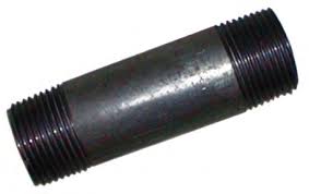 Zwarte Pijpnippel no.23 1/8 x 150