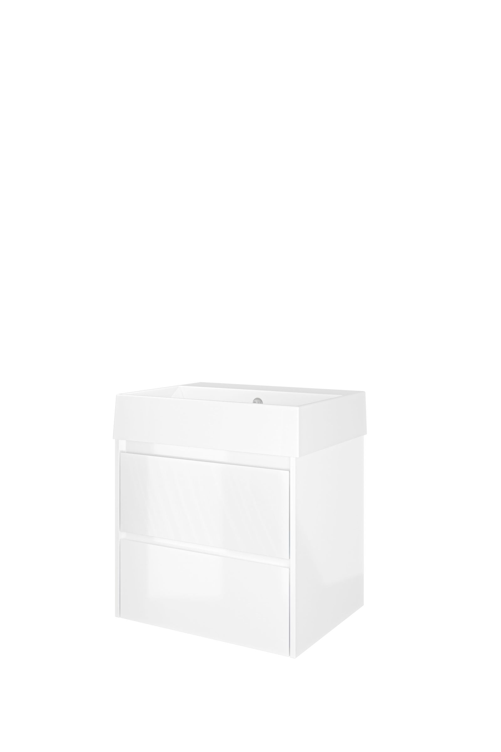 Proline set porselein Loft wast. z. krgt. en onderk. sym. ZGWB600GW Glans wit/Glans wit H620xB600xD460