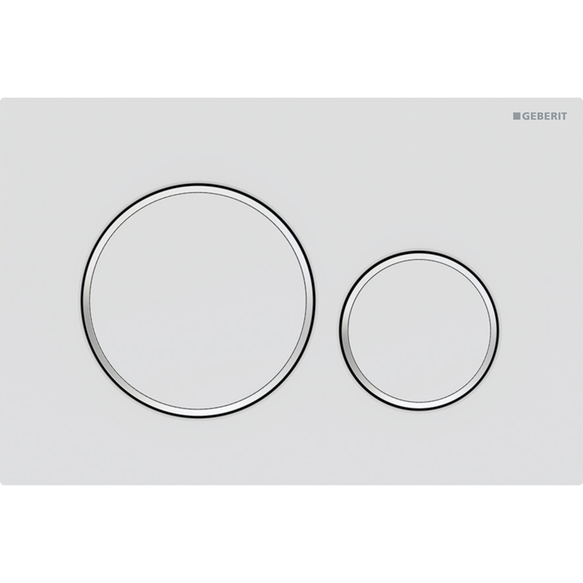 Geberit Sigma20 bedieningsplaat 2- toets round matwit - chroom - matwit 115.882.JT.1