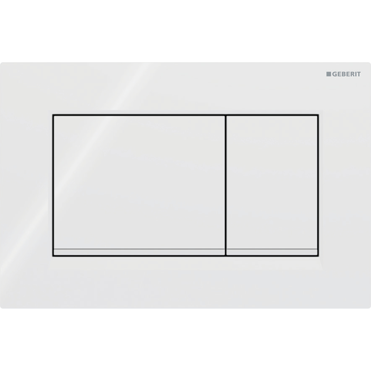 Geberit Sigma30 bedieningsplaat 2- toets square wit - matwit 115.883.11.1