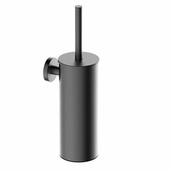 Alonzo toiletborstel met houder gunmetal 28.8054