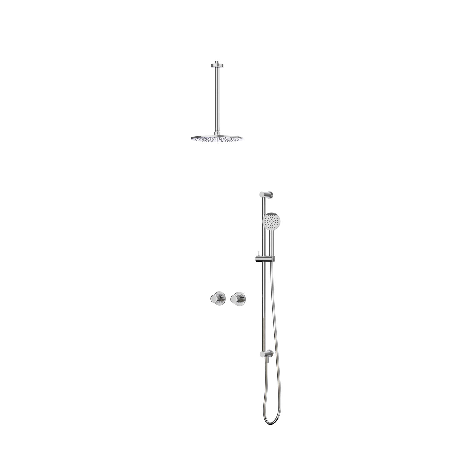 IVY Bond Inbouwset 2-weg  30cm plaf. 25cm me glijst.  en satin sp. CSB3CRCECB Chroom