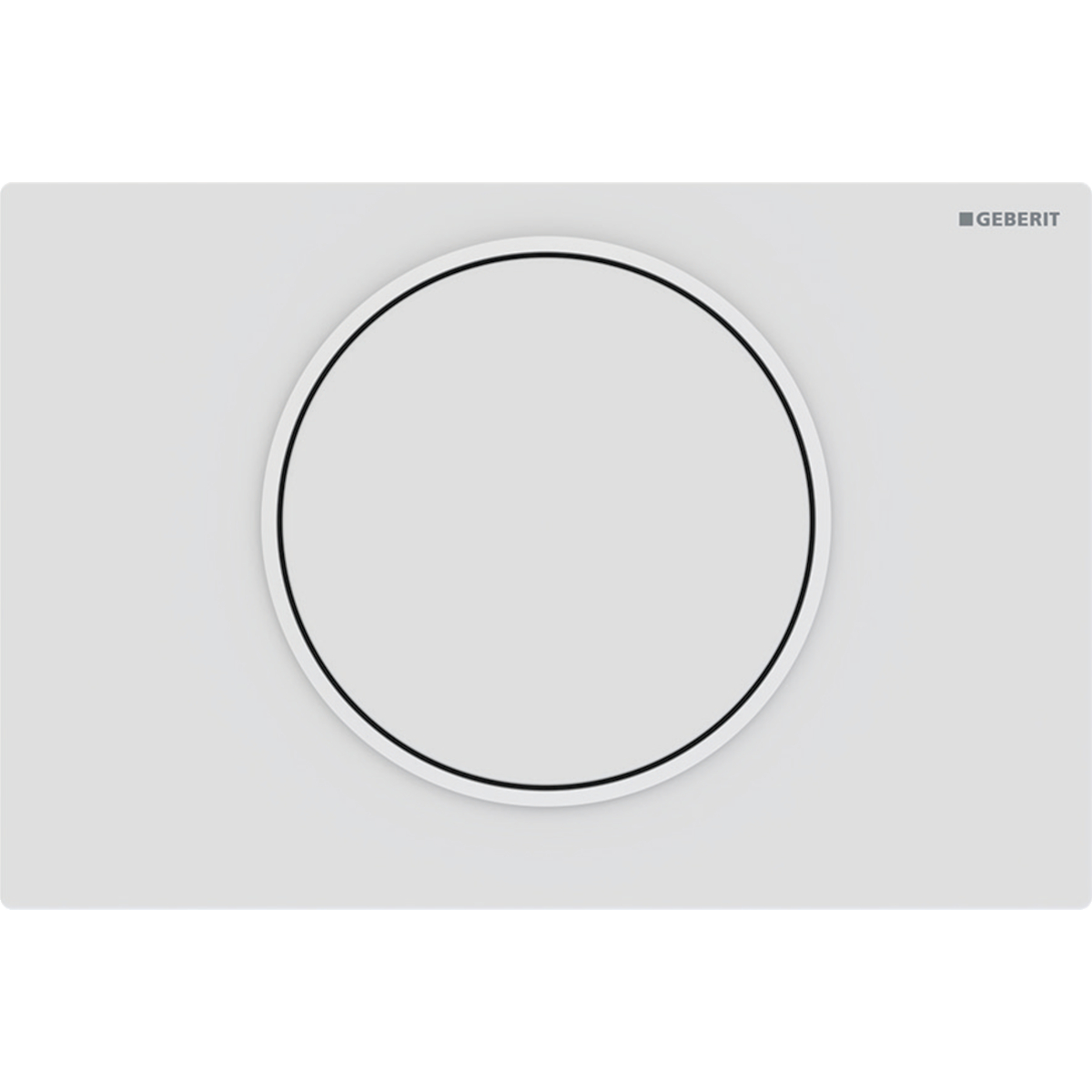 Geberit Sigma10 bedieningsplaat 2- toets round matwit - wit - matwit 115.758.01.5