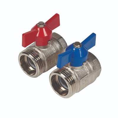 Aerowatt kogelafsluiters tbv verdeler Blauw AW-KKSBR1RVS