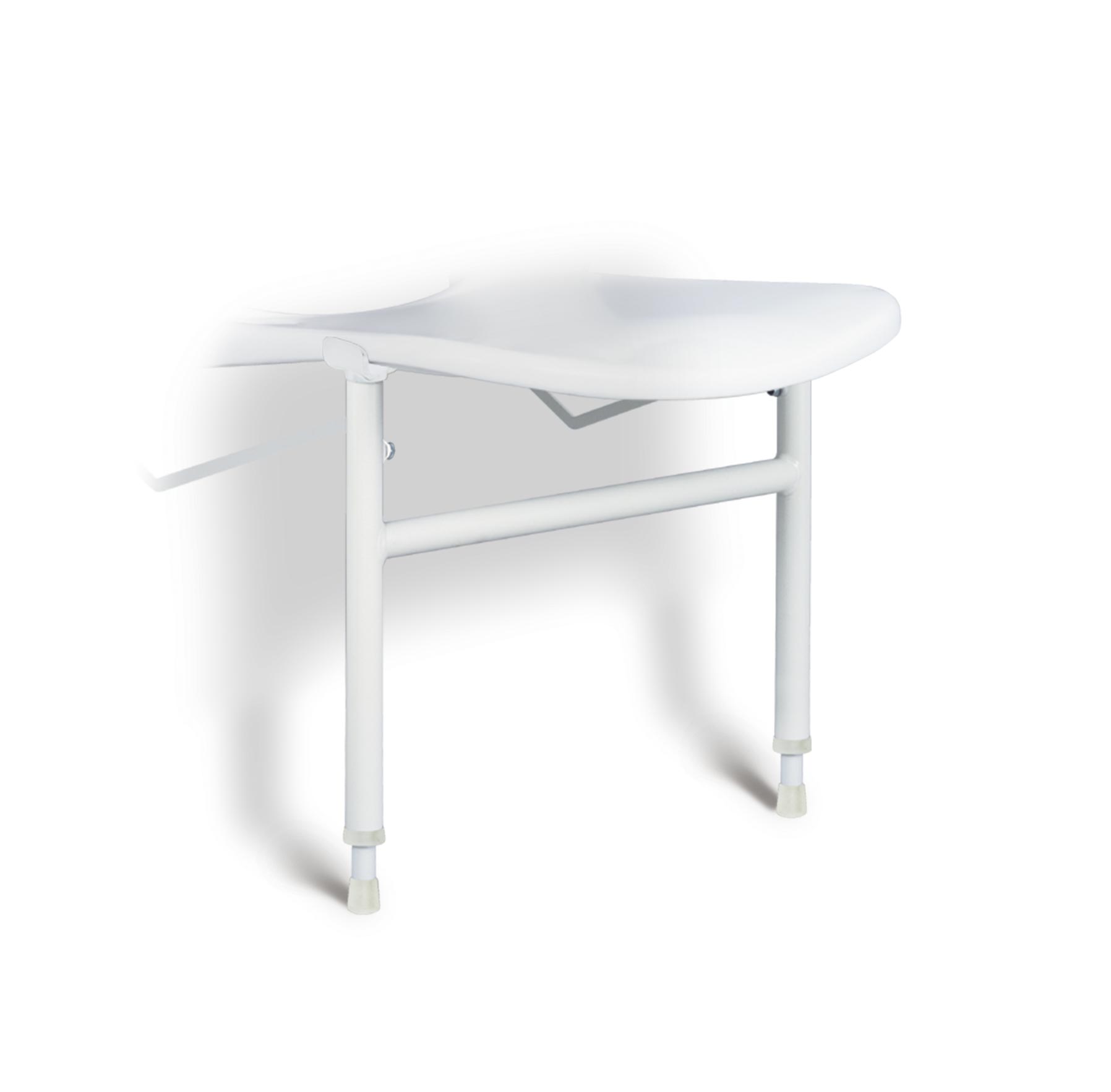 Linido dubbel hulppootset voor douchezitting LI2214001402 RVS gec.wit R9010