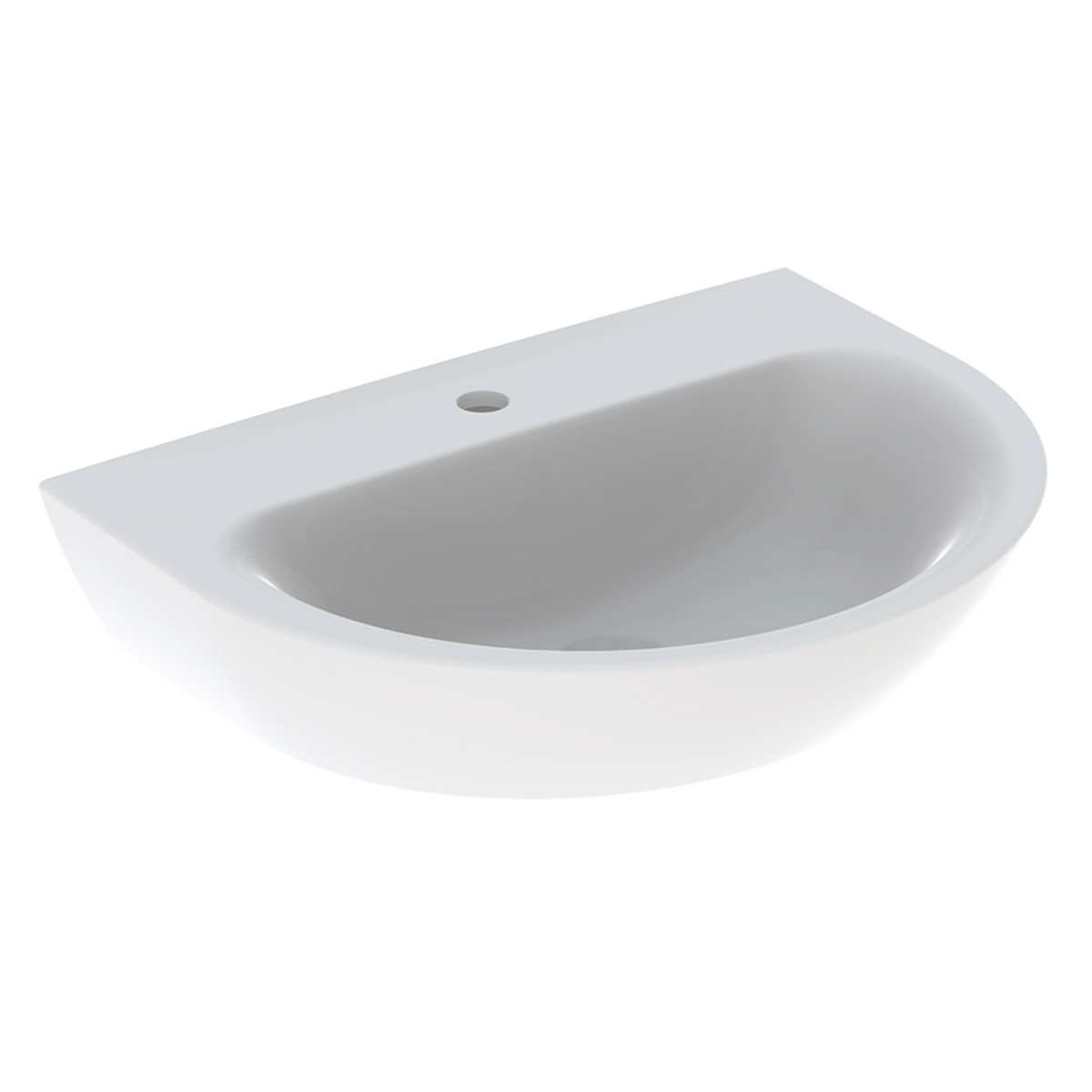 Geberit Renova wastafel 65x50cm m.krgt. z.overl. 500.662.01.1 Wit