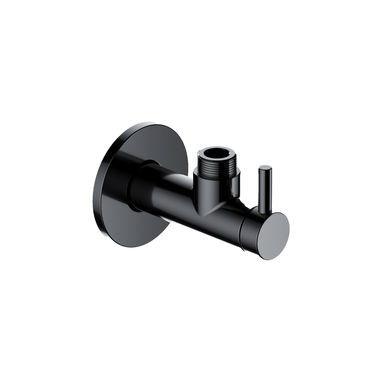 Hotbath Cobber hoekstopkraan rond m. filter 1/2 P2002PBP Gepolijst Zwart PVD