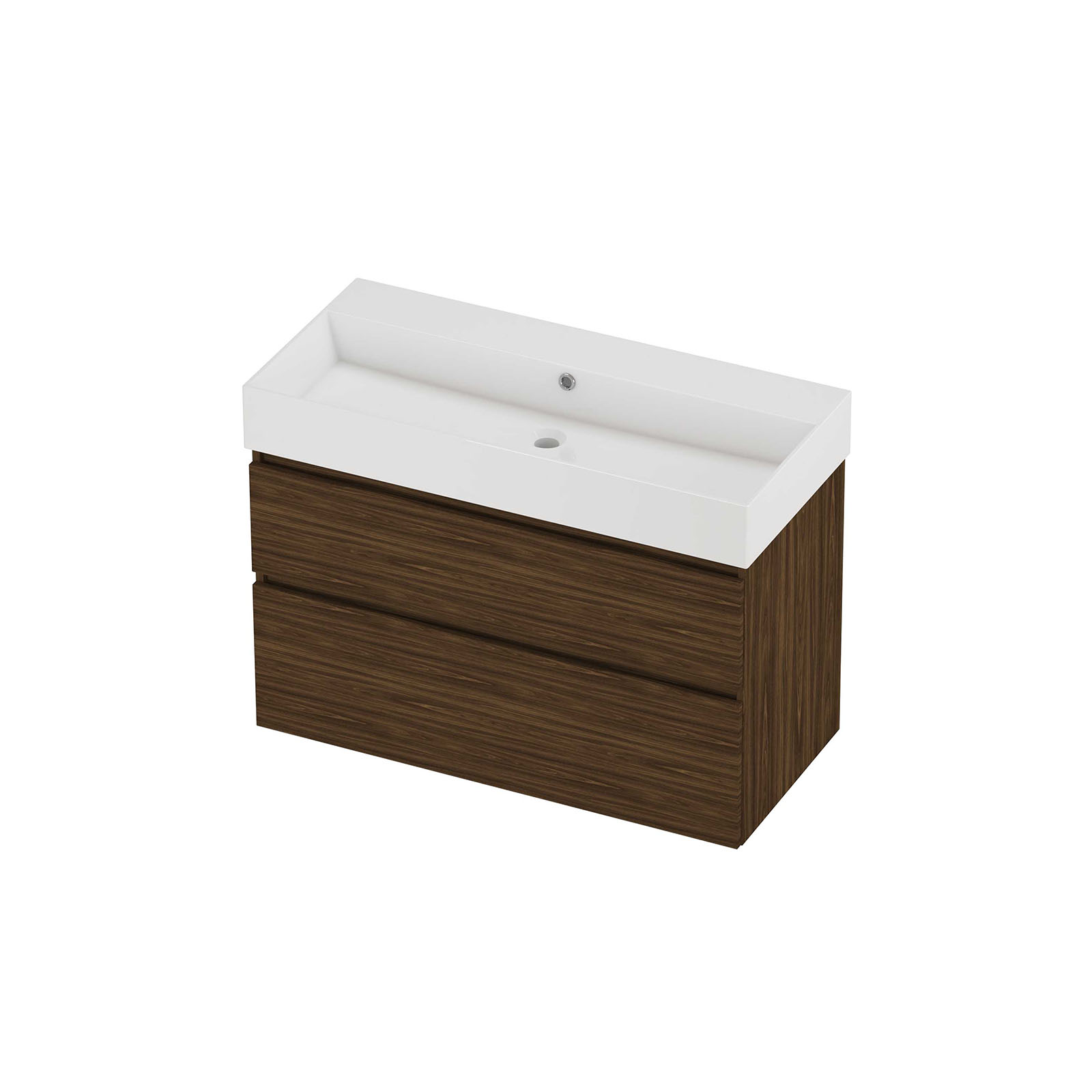 Proline set porselein Loft wast. z. krgt. en onderk. a-sym. ZGWC1000CA Cabana oak/Glans wit H700xB1000xD460