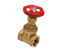 Schuifafsluiter 2x 3/4 bndr. m/rood handwiel